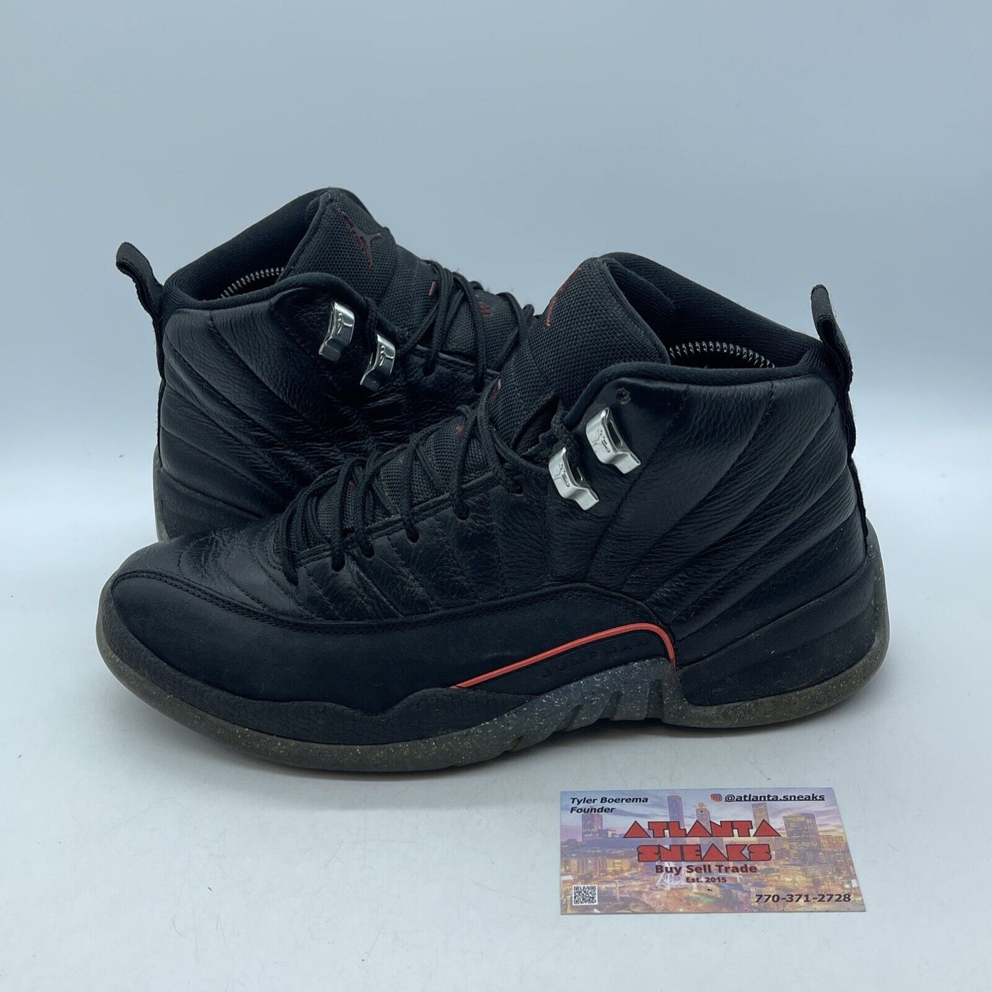Size 8.5 - Air Jordan 12 Utility Grind Black Red Suede Leather (DC1062-006)