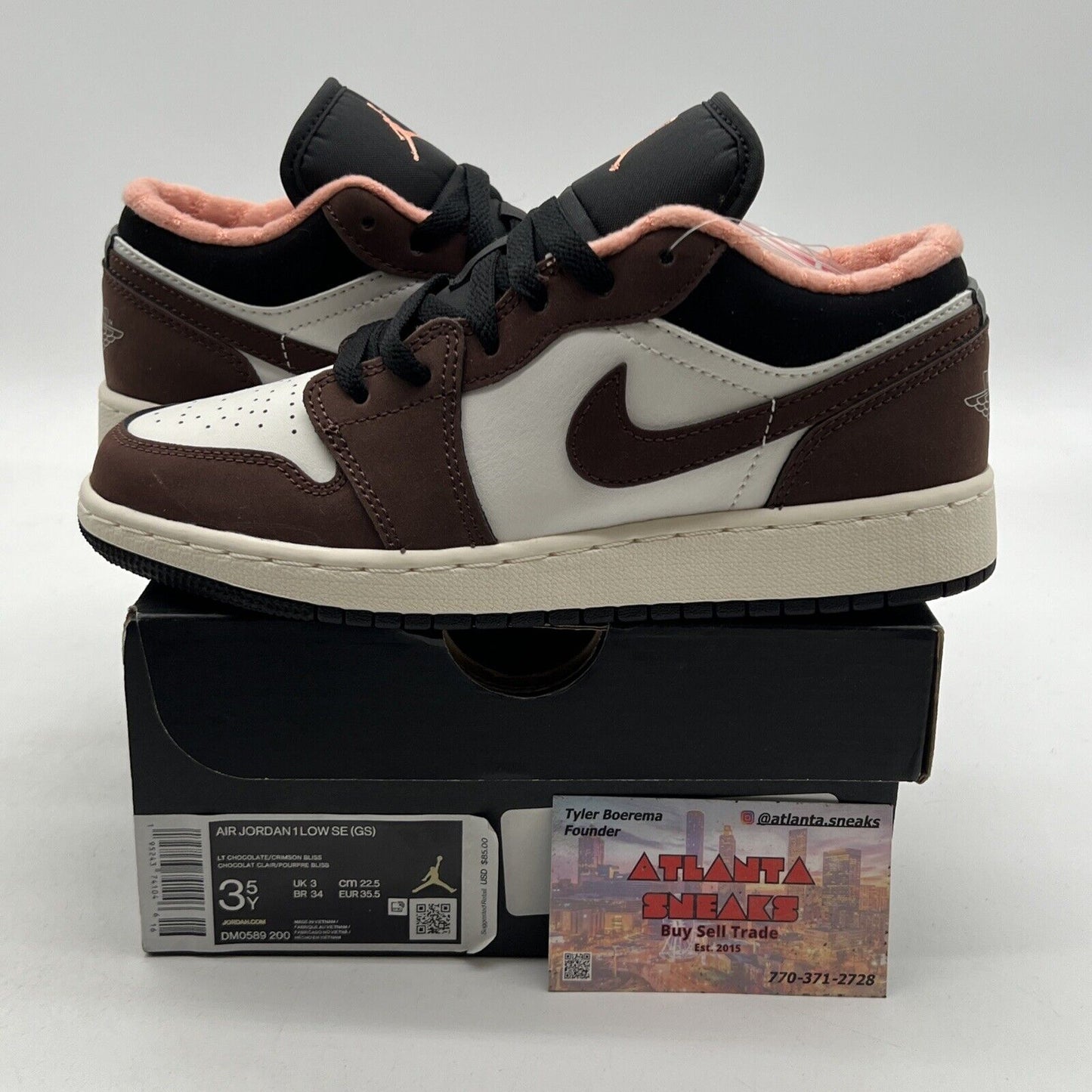 Size 3.5Y - Air Jordan 1 Low Mocha (DM0589-200)