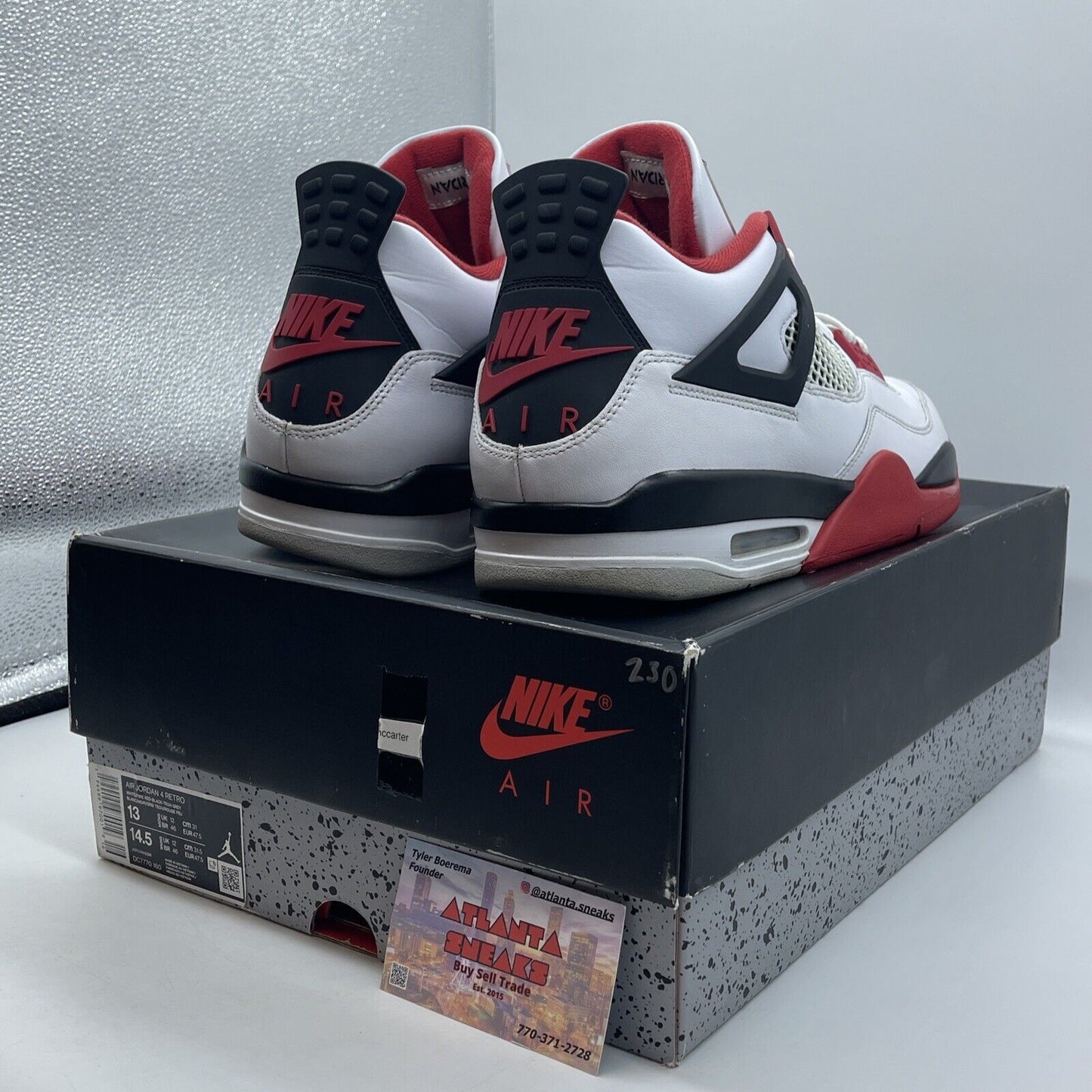 Size 13 - Jordan 4 Retro OG Mid Fire Red White Black (DC7770-160)