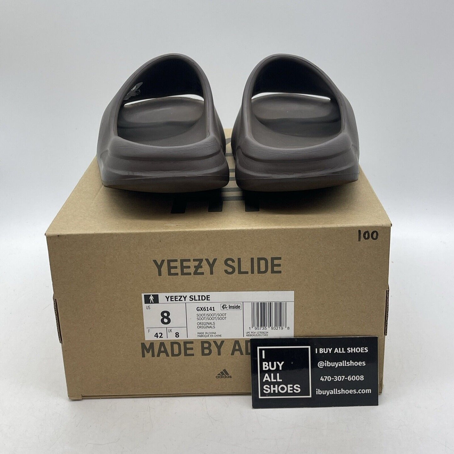 Size 8 - adidas Yeezy Slide Brown Rubber (GX6141)