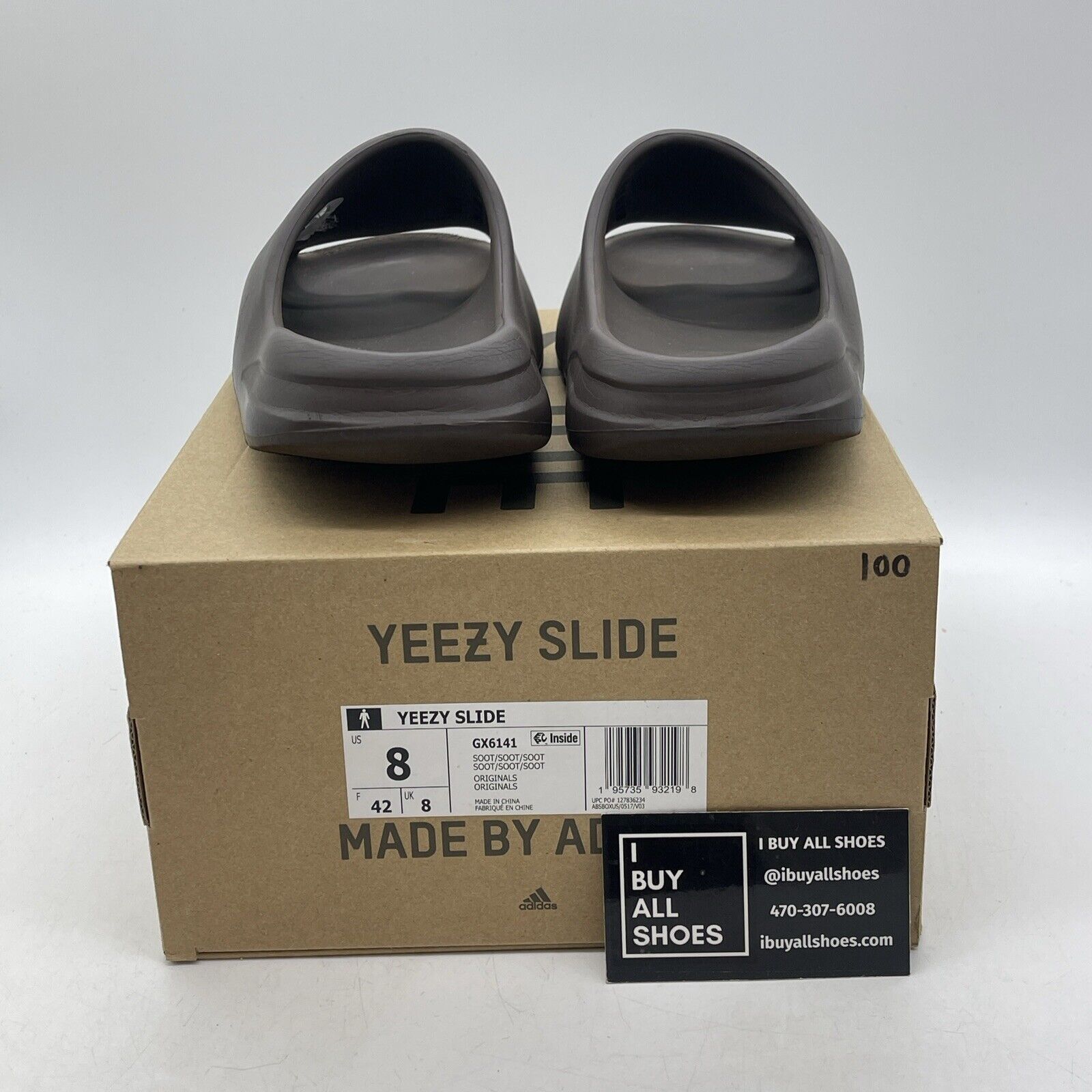 Size 8 - adidas Yeezy Slide Brown Rubber (GX6141)