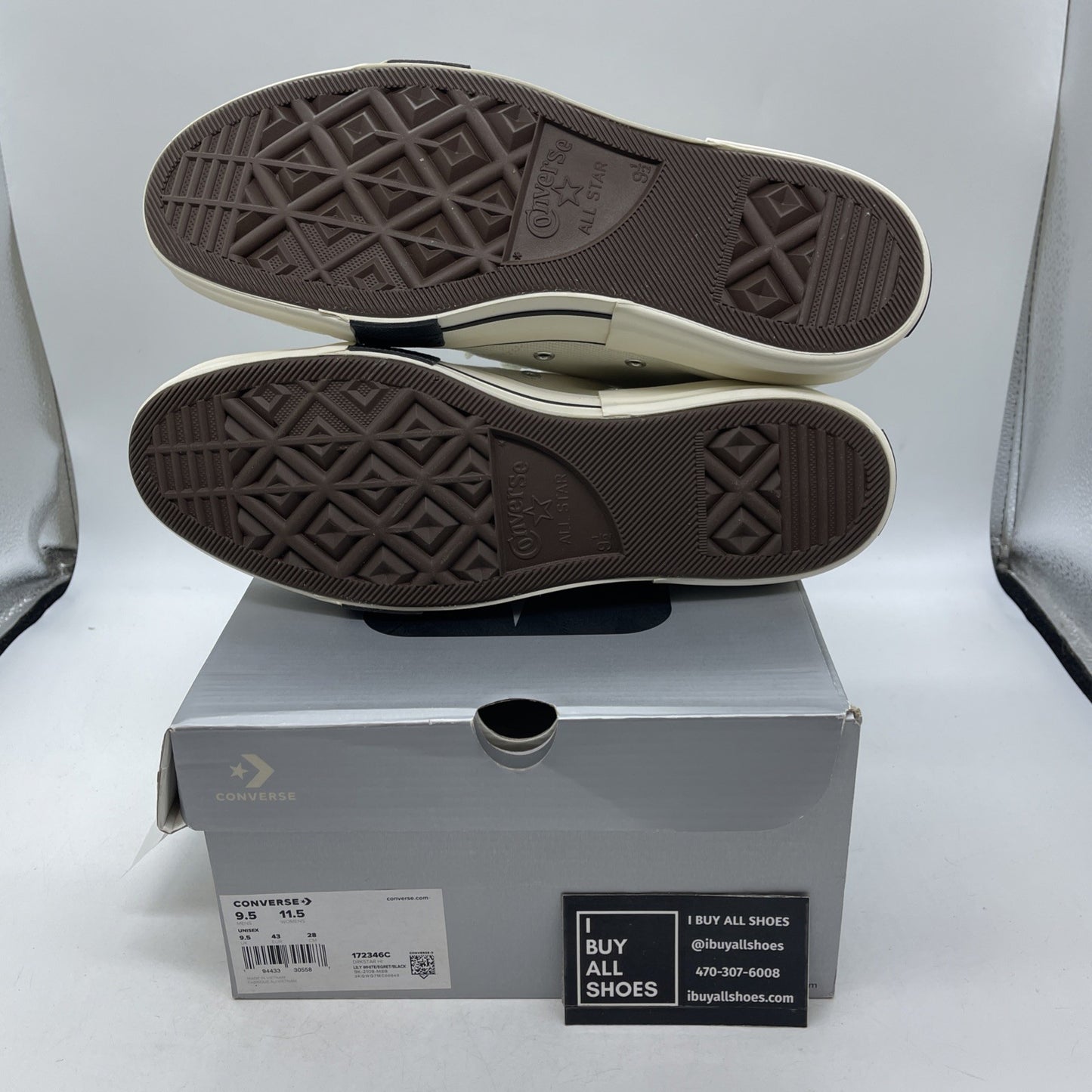 Size 9.5 - Rick Owens x Converse DRKSHDW DRKSTAR Chuck 70 High Egret (172346C)