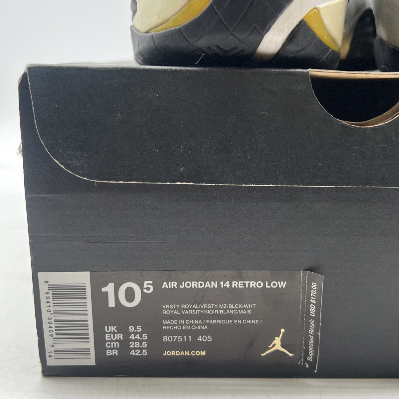 Size 10.5 - Air Jordan 14 Retro 2015 Low Laney (807511-405)