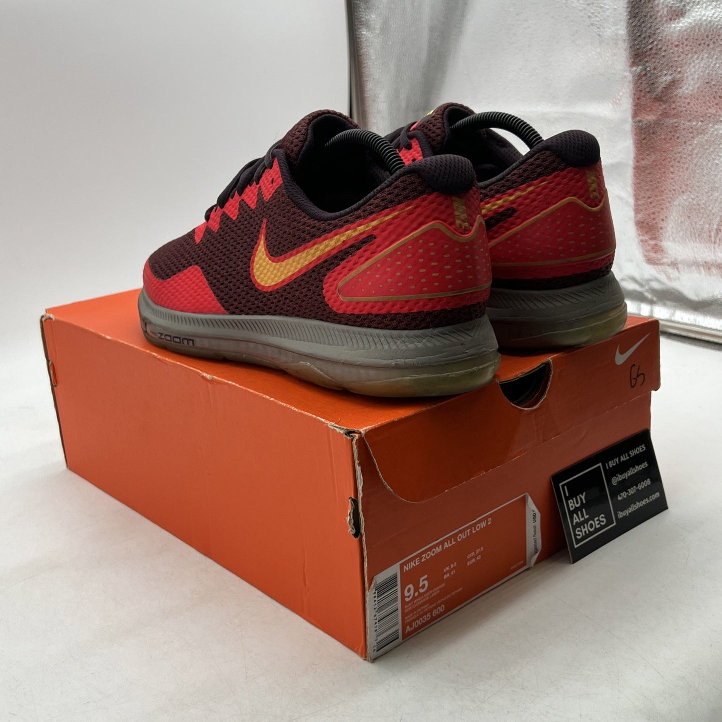 Size 9.5 - Nike Zoom All Out 2 Low Red (AJ0035-600)