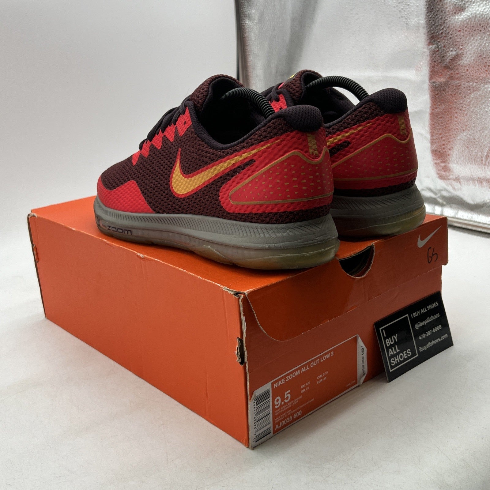 Size 9.5 - Nike Zoom All Out 2 Low Red (AJ0035-600)