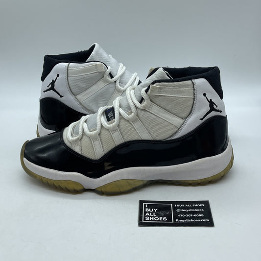 Size 10 - Jordan 11 Retro High Concord Black White Leather (378037-100)