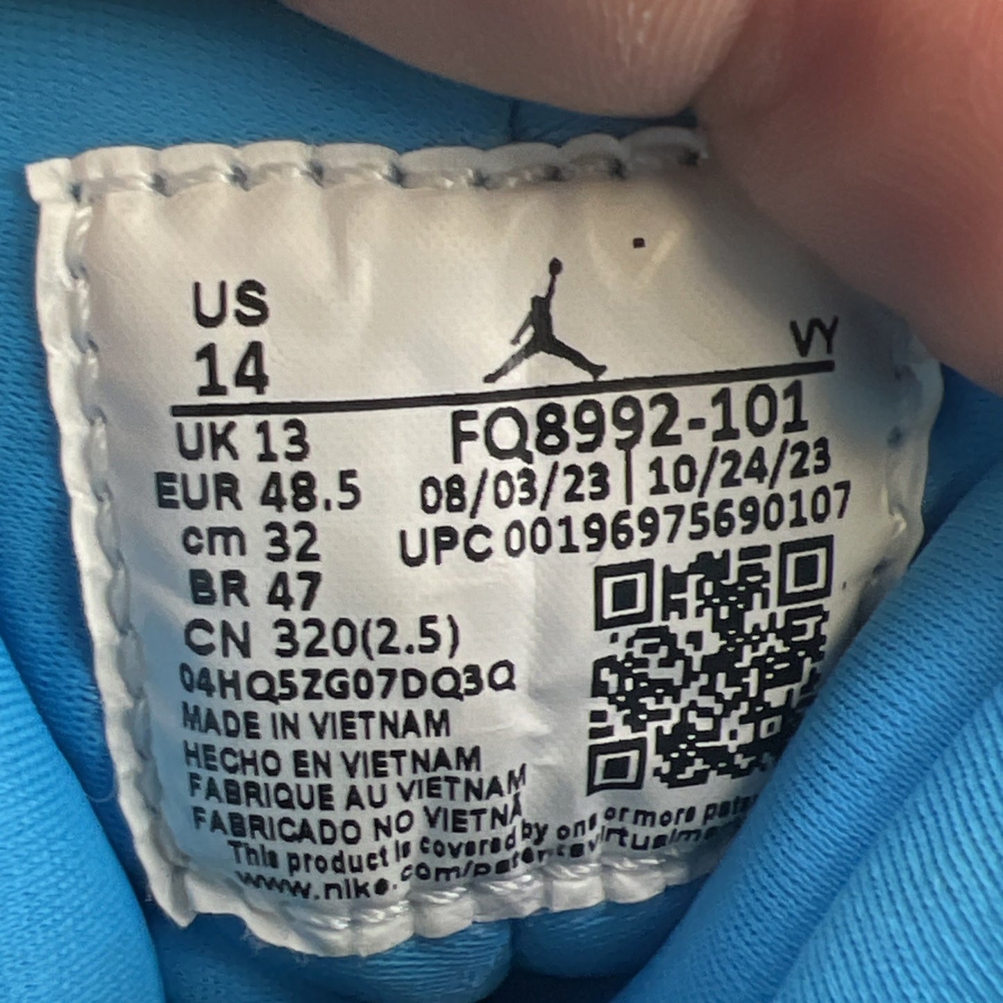 Size 14 - Air Jordan 9 Retro 2024 Powder Blue (FQ8992-101)