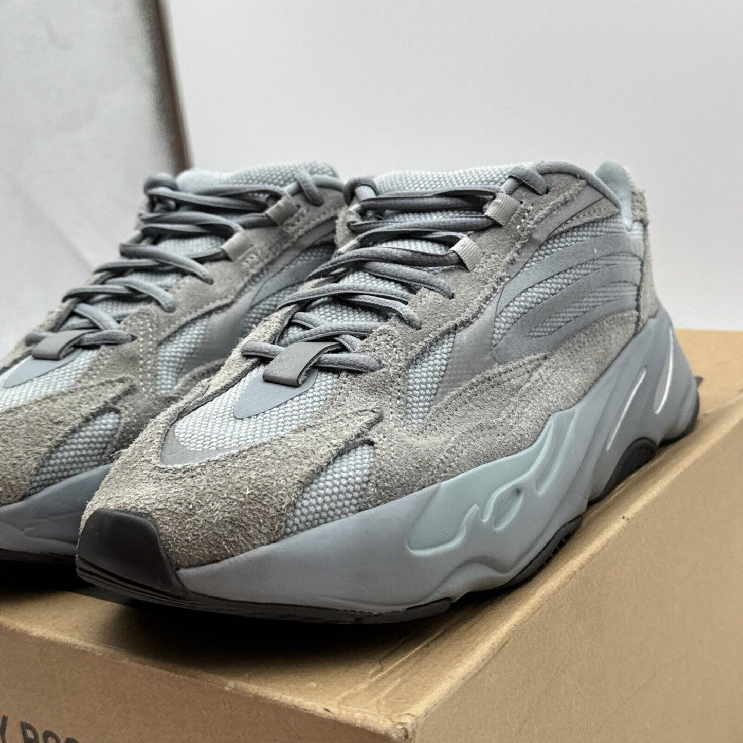 Size 10 - Yeezy Boost 700 V2 Hospital Blue Icy 🥶 3m Grey Unc Thick Suede Canvas