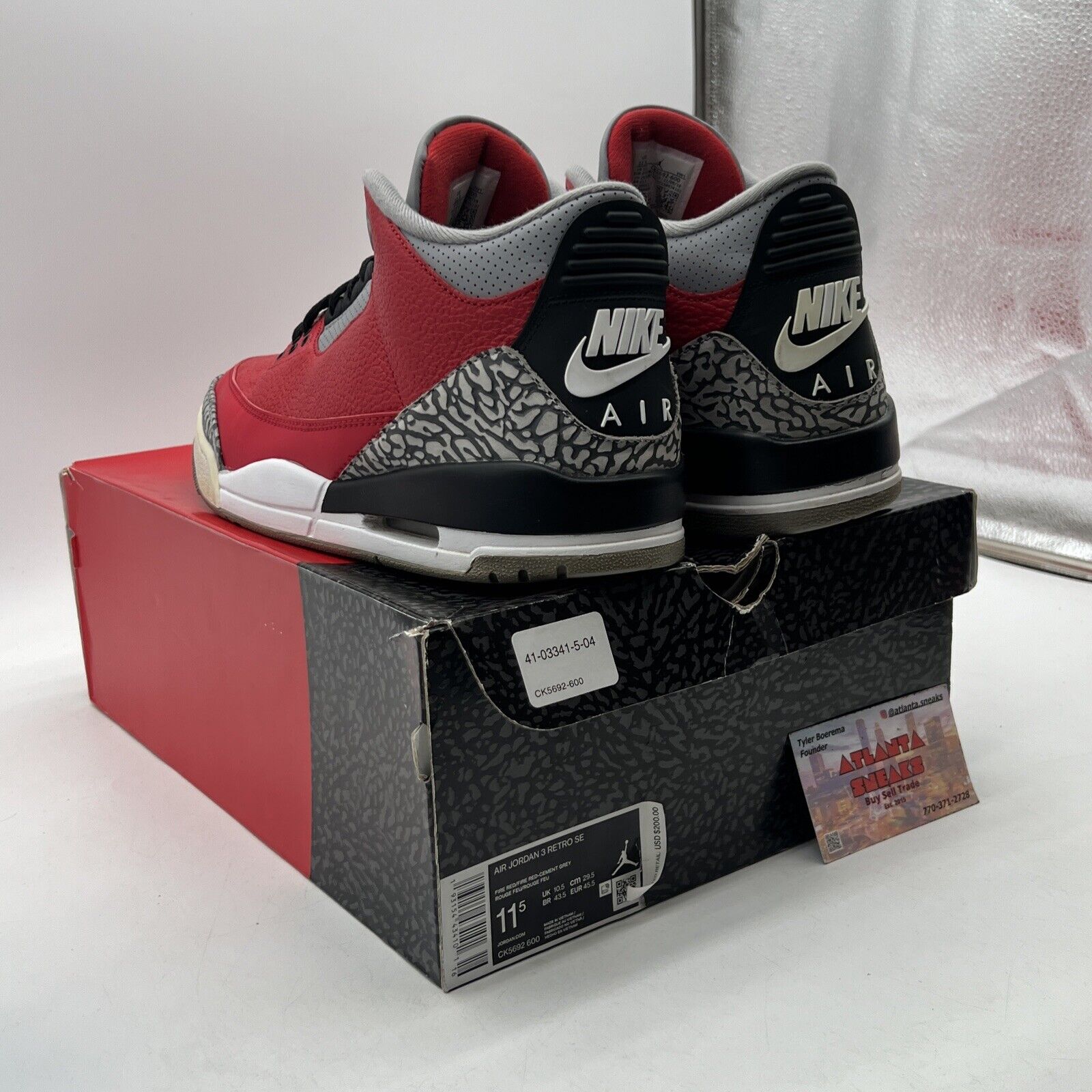 Size 11.5 - Jordan 3 Retro SE Mid Unite Black White Red Leather (CK5692-600)