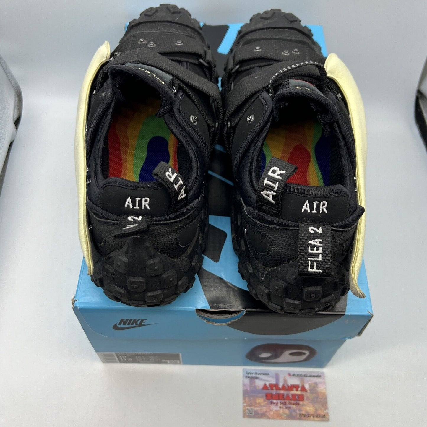Size 10-Nike Air Flea 2 x Cactus Plant Flea Market Black Alabaster (DV7164-001)