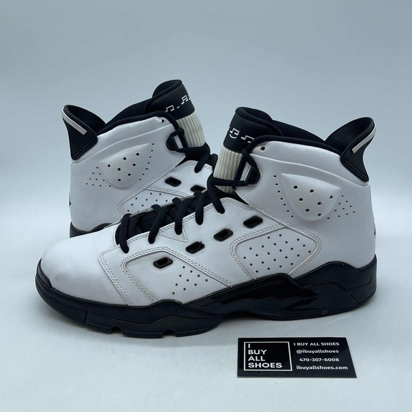 Size 12 - Nike Air Jordan 6-17-23 Motorsports White Black Sneakers (DC7330-100)
