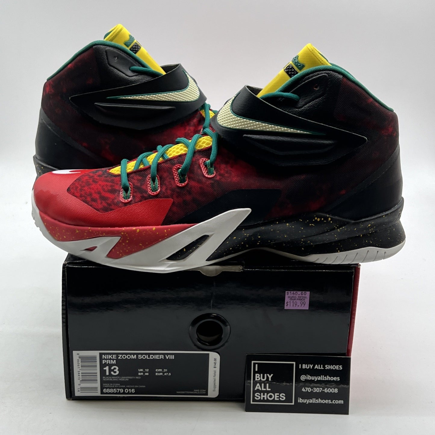 Size 13 - Nike Zoom Soldier 8 Prm Christmas (688579-016)
