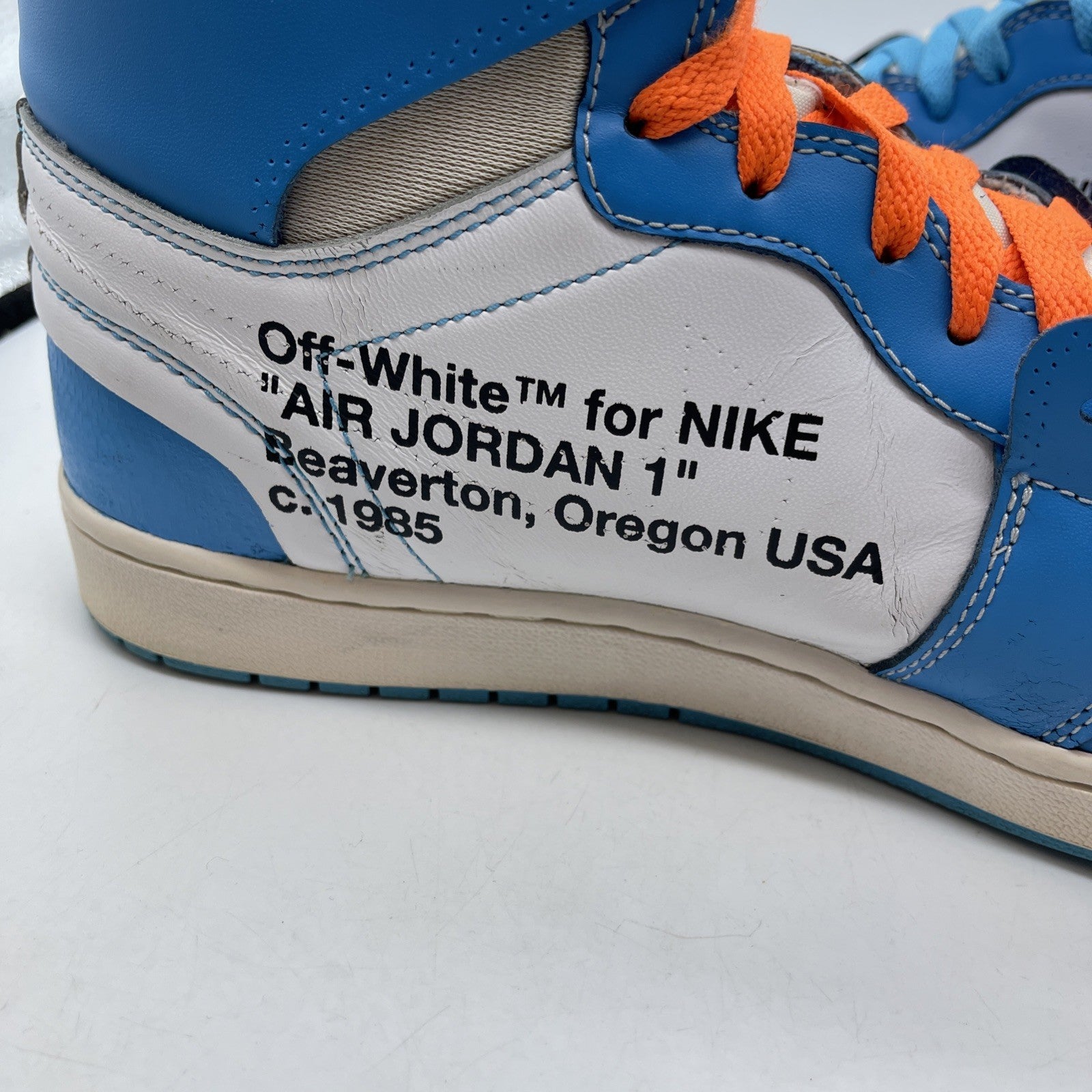 Size 12 - Jordan 1 Retro OG x Off-White High UNC Blue White Grey (AQ0818-148)