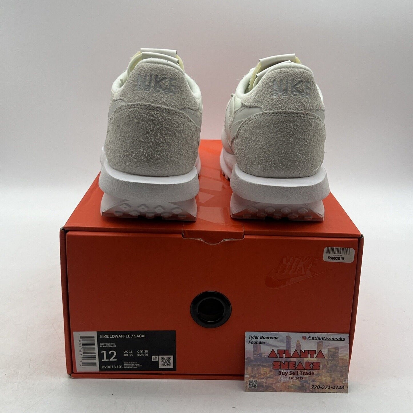 Size 12 - Nike sacai x LDWaffle White Nylon Suede (BV0073-101)