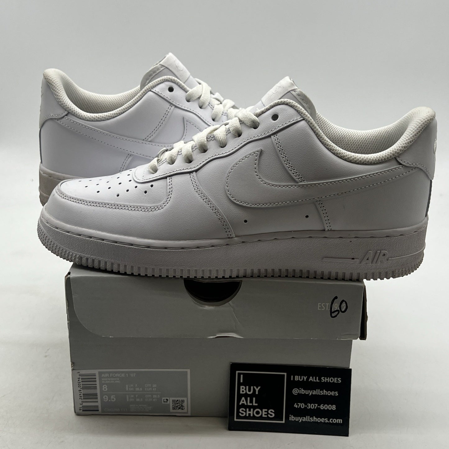 Size 8 - Nike Air Force 1 '07 Low Triple White (CW2288-111)