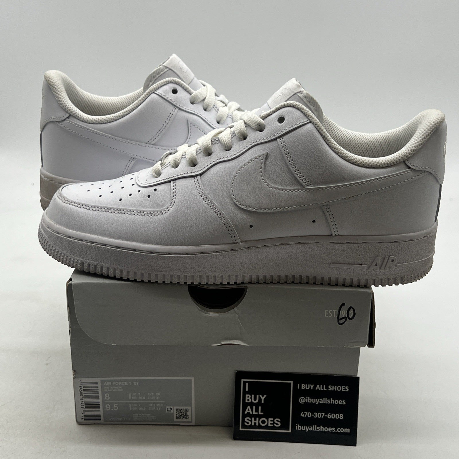 Size 8 - Nike Air Force 1 '07 Low Triple White (CW2288-111)