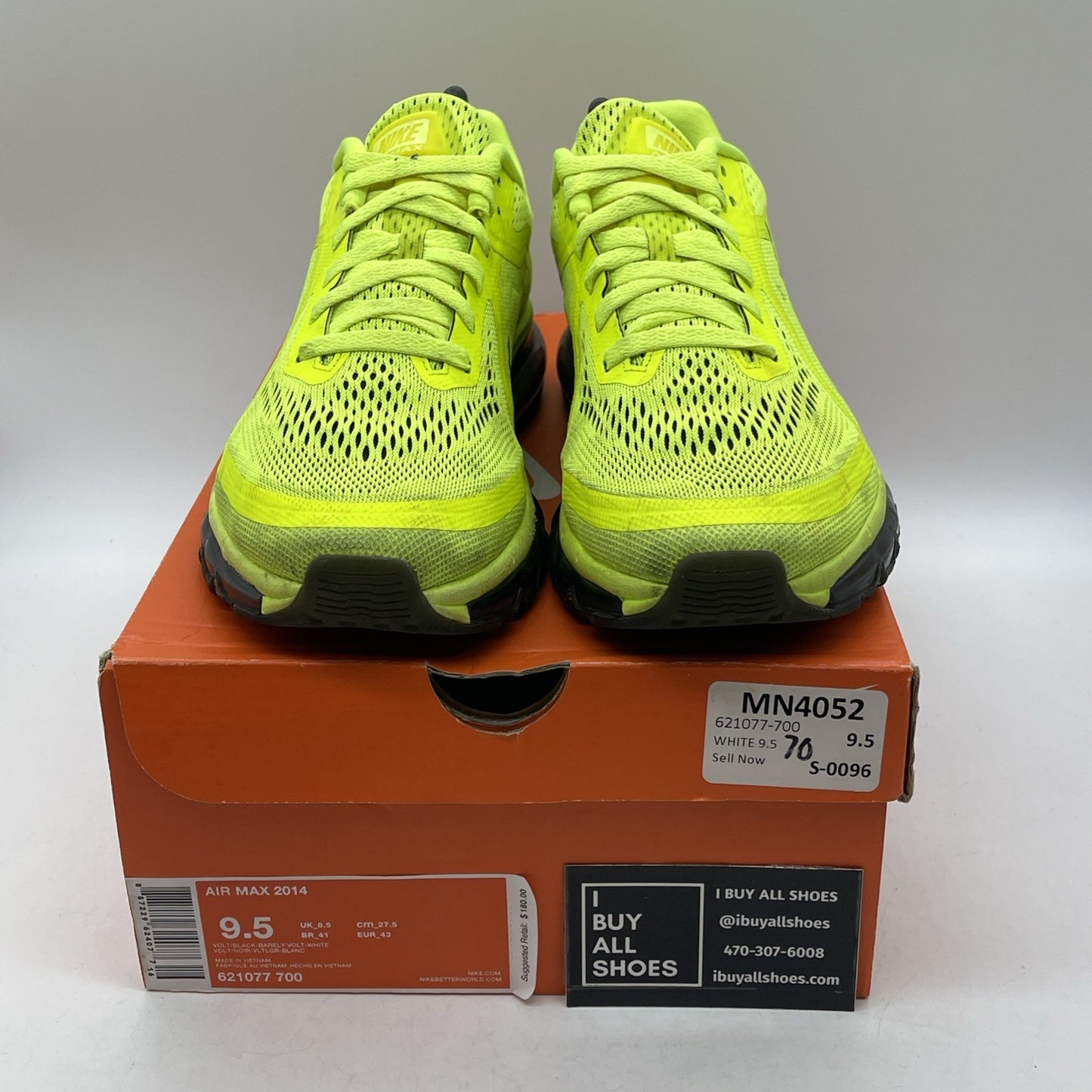 Size 9.5 - Nike Air Max 2014 Volt (621077-700)