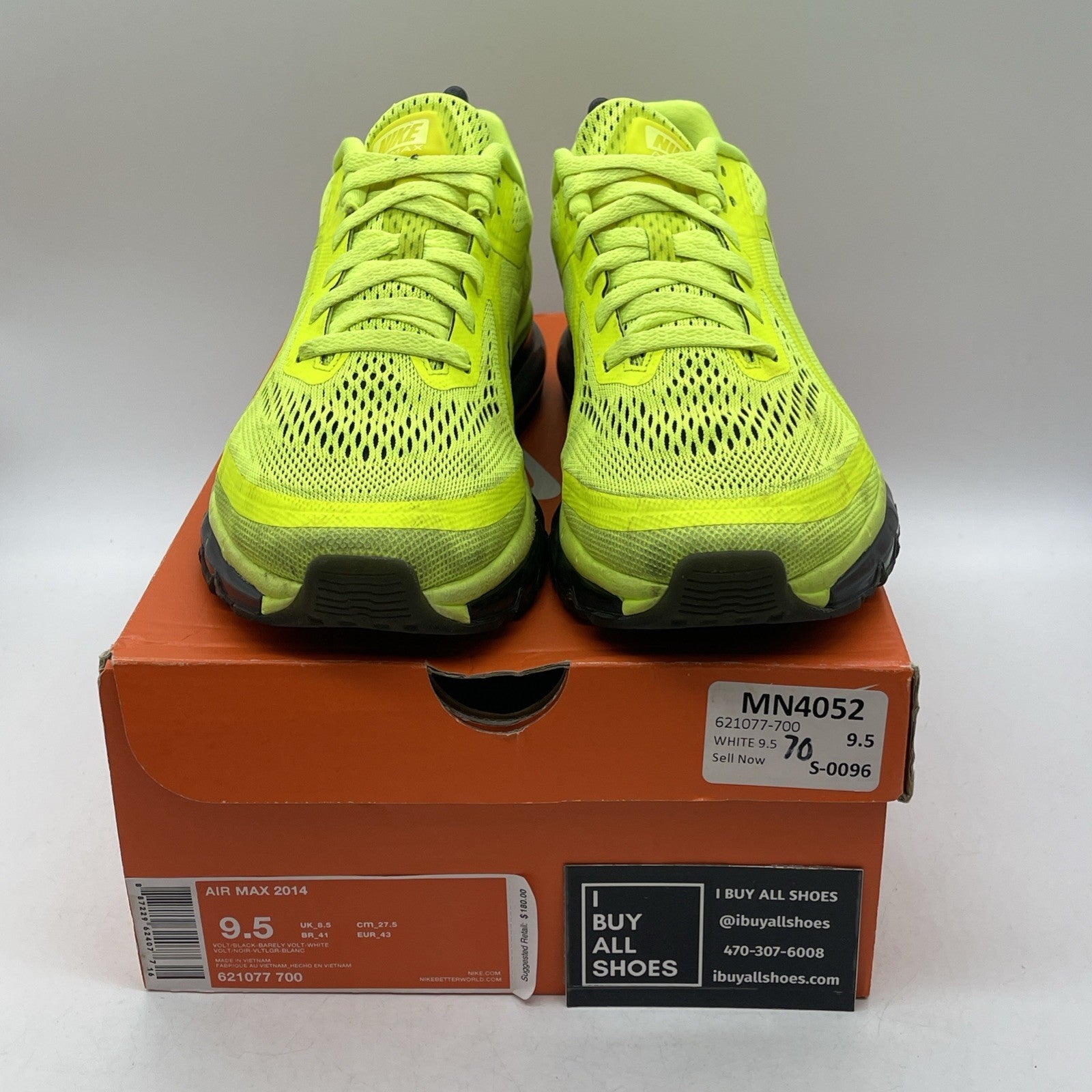 Size 9.5 - Nike Air Max 2014 Volt (621077-700)