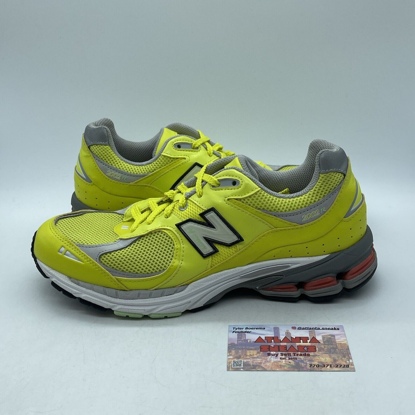 Size 10 - New Balance 2002R Sulpher Yellow Grey Suede Leather (M2002RLC)