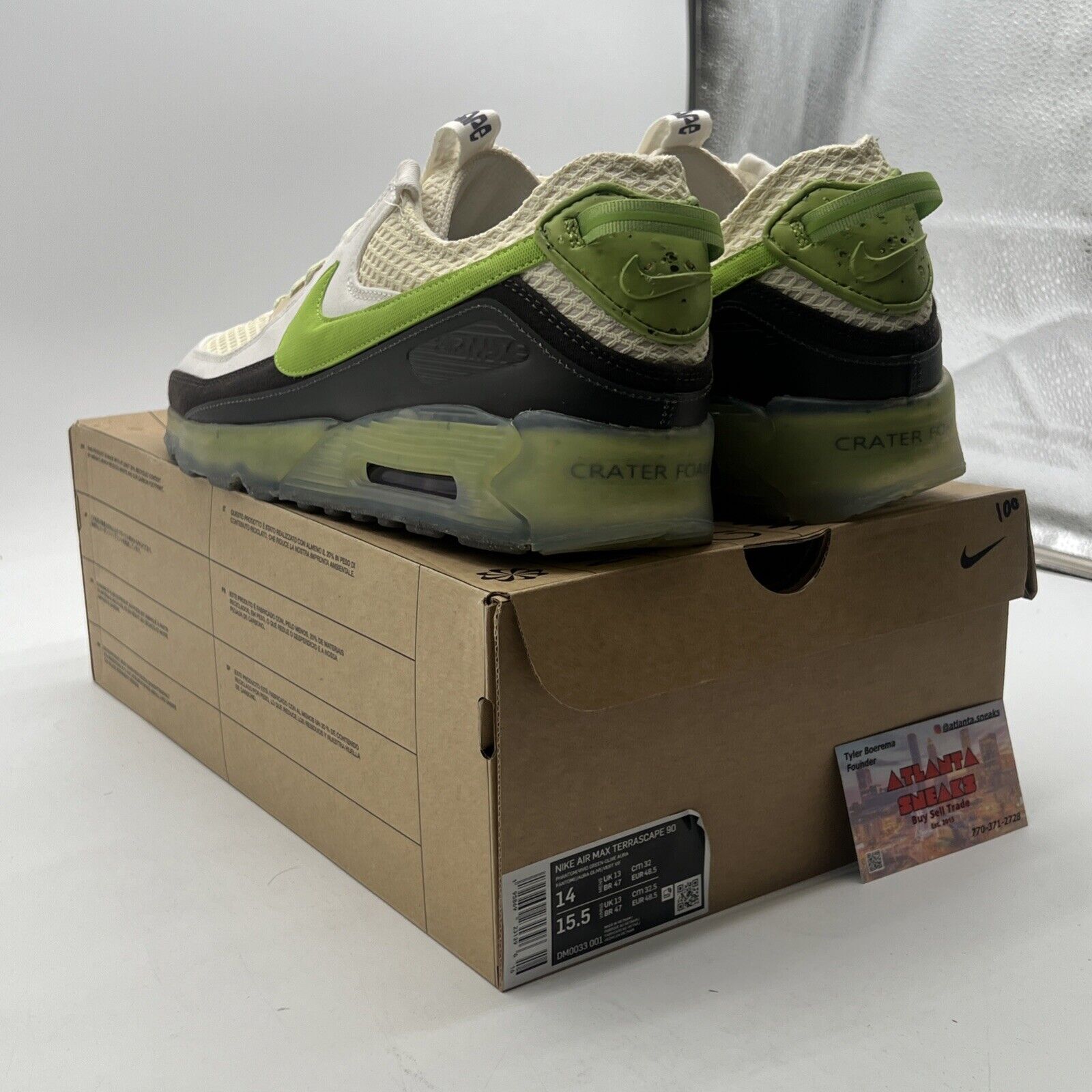 Size 14 - Nike Air Max Terrascape 90 Phantom Vivid Green (DM0033-001)