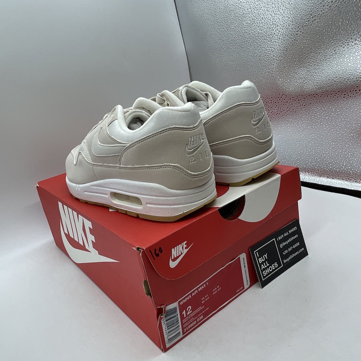 Size 12W - Nike Air Max 1 Desert Sand (319986-036)