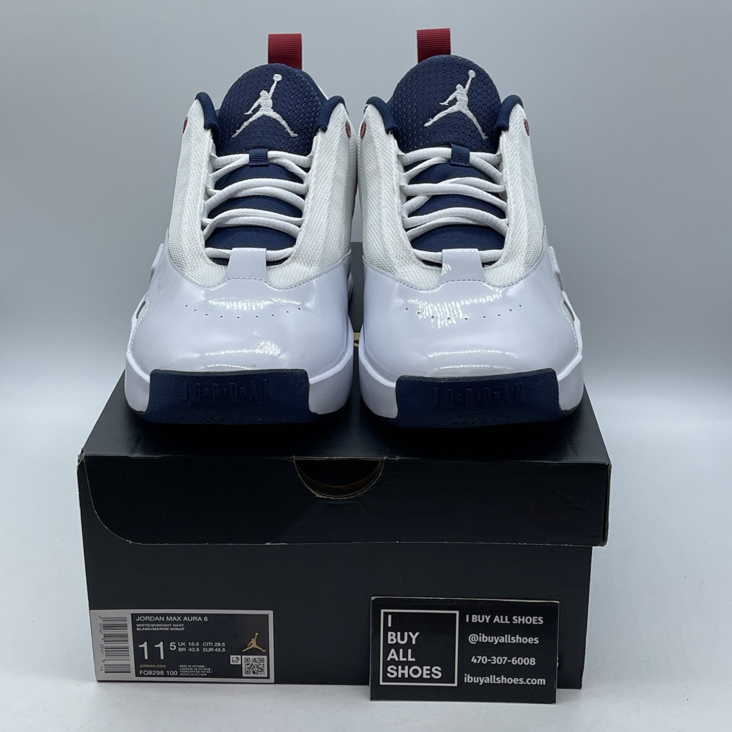 Size 11.5 - Jordan Max Aura 6 USA White Blue Suede Leather (FQ8298-100)