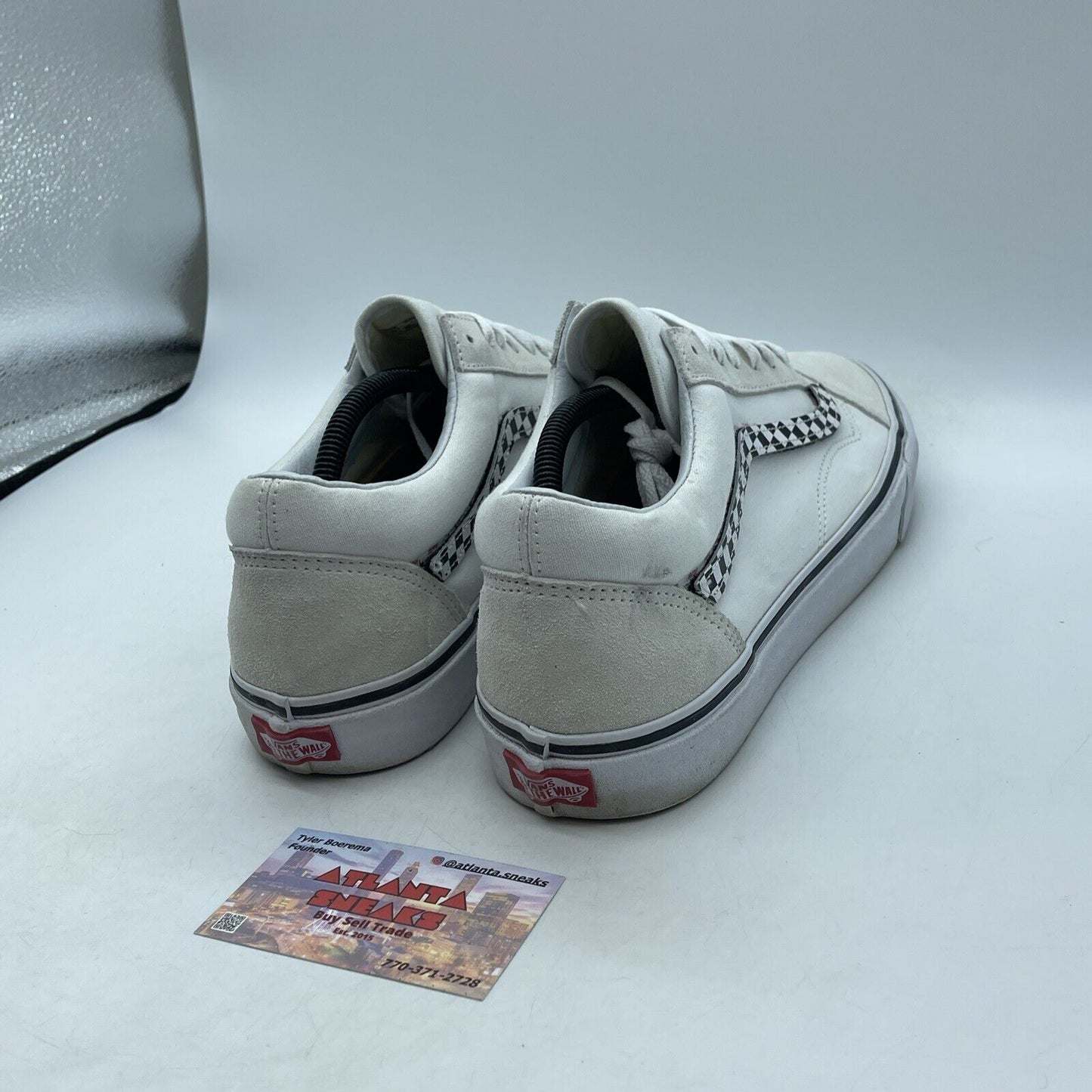 Size 12 - VANS Old Skool Jazz Stripes Black White Tan Suede Leather (721278)