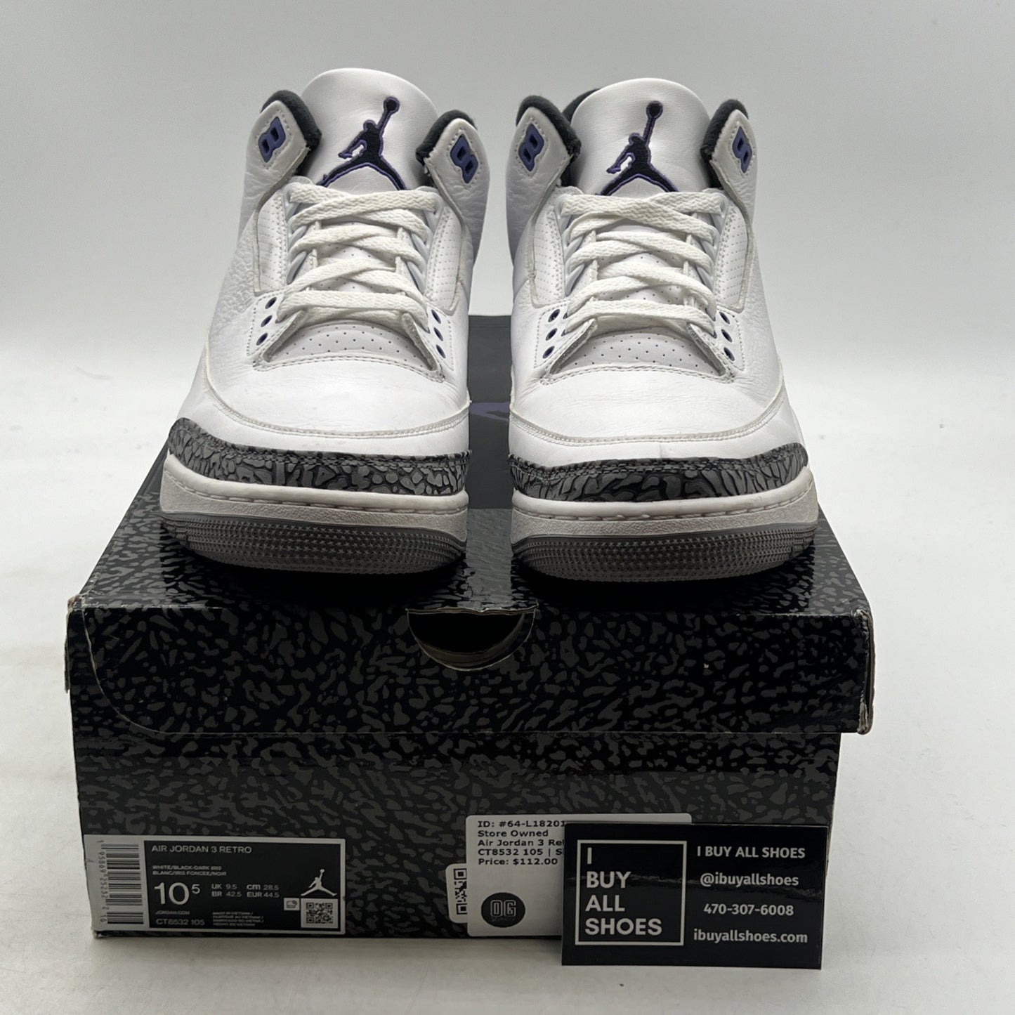Size 10.5 - Air Jordan 3 Retro Mid Dark Iris (CT8532-105)