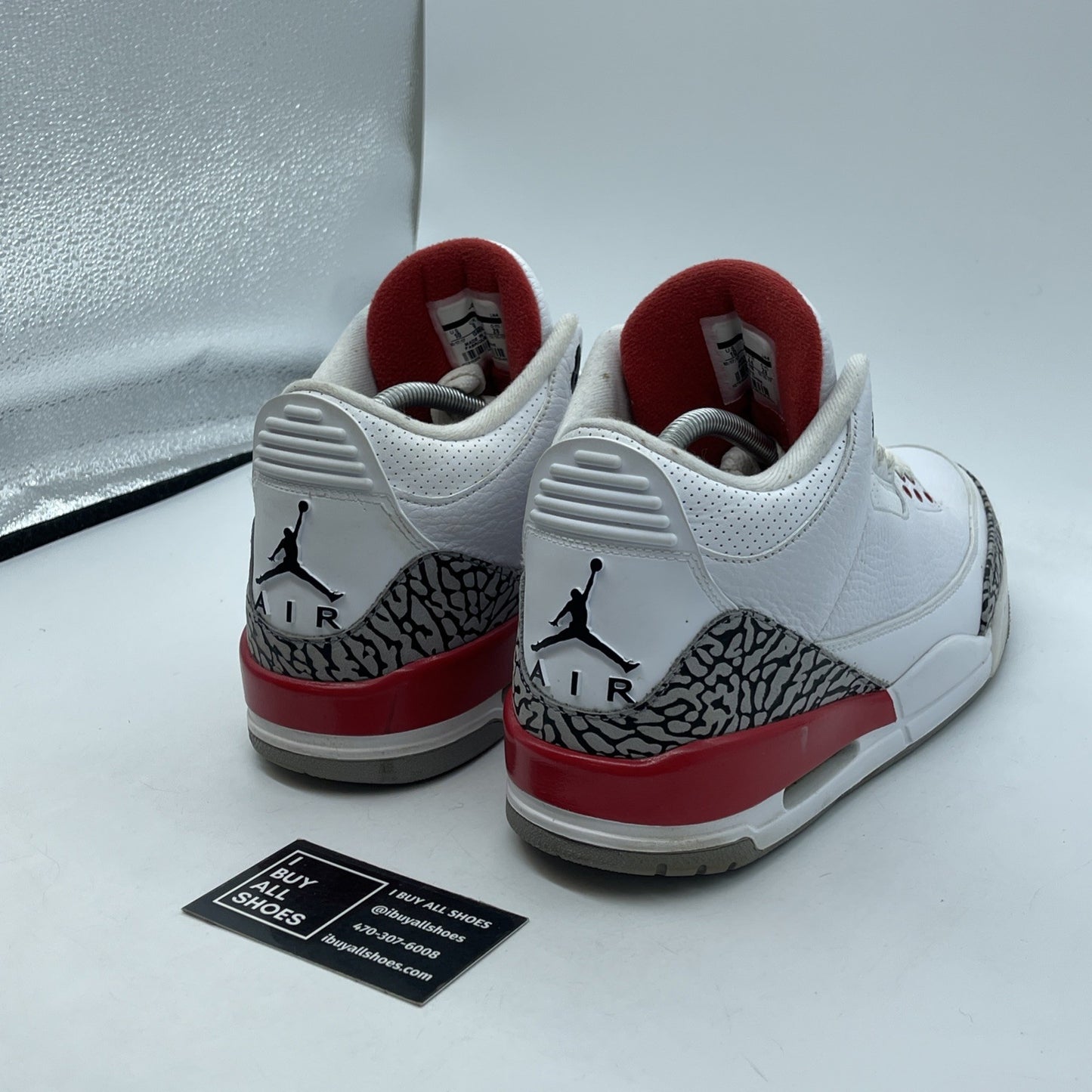 Size 10 - Jordan 3 Retro Hall of Fame 2018 Grey White Leather (136064-116)