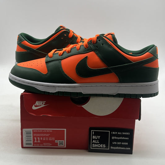 Size 11.5 - Nike Dunk Low Miami Hurricanes (DD1391-300)