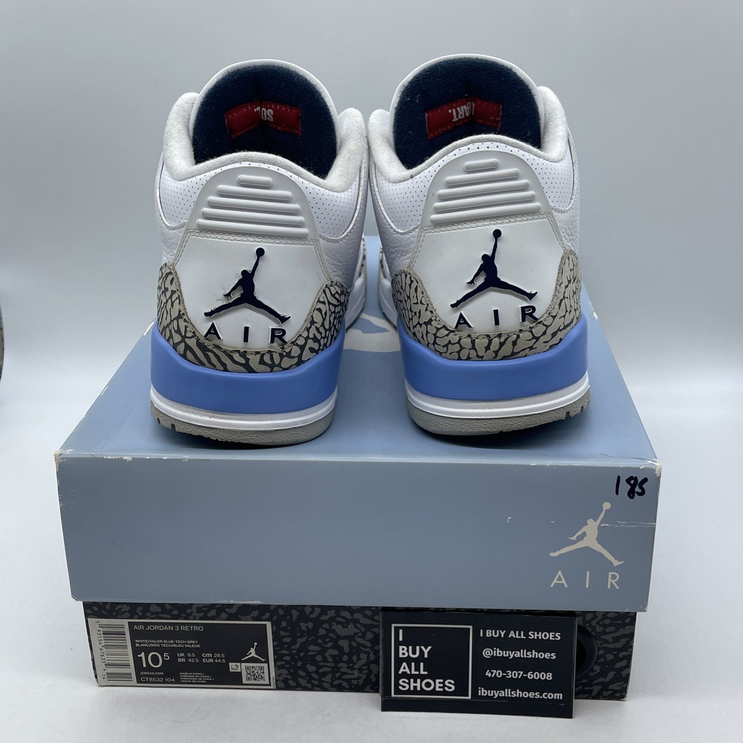 Size 10.5 - Air Jordan 3 Retro Mid UNC (CT8532-104)