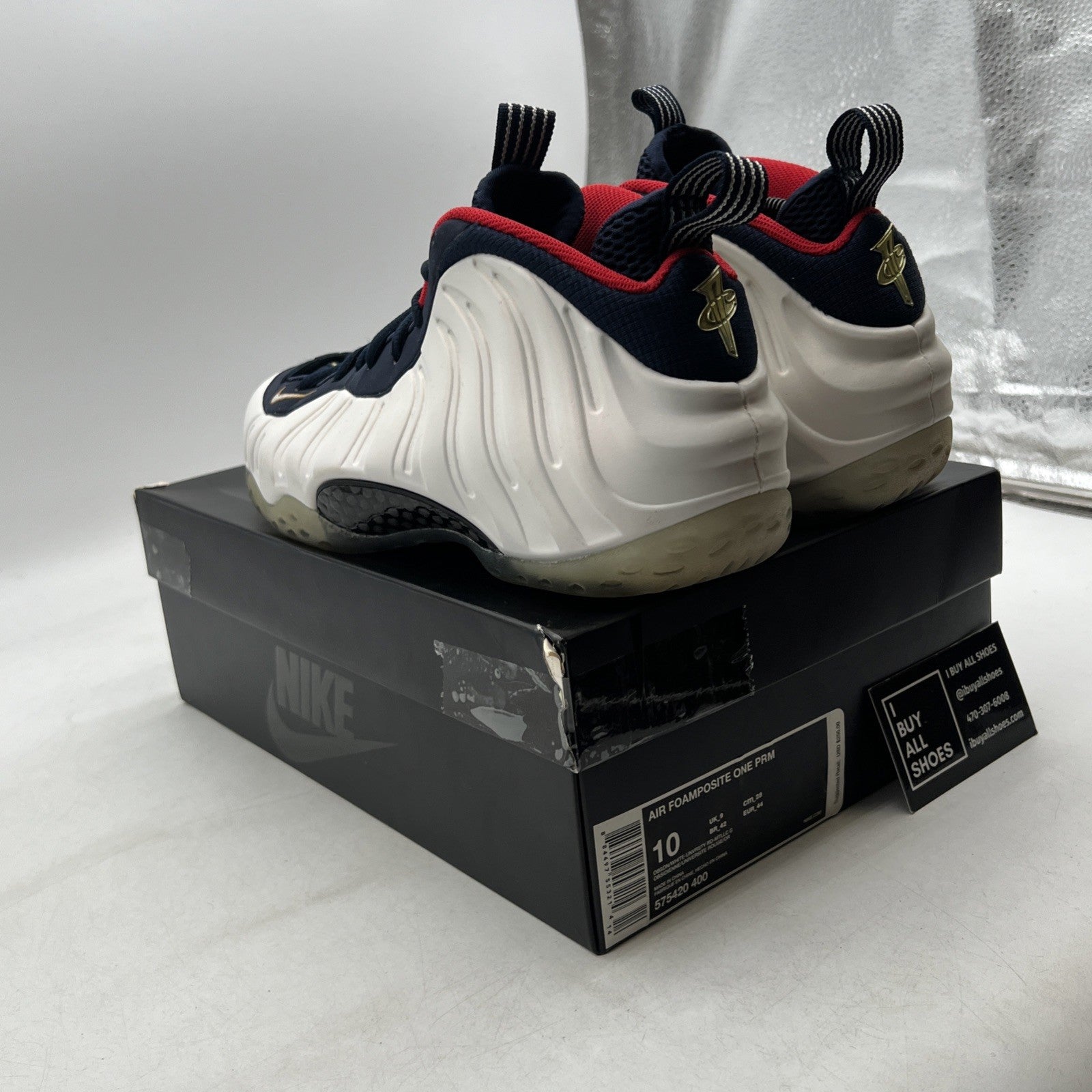 Size 10 - Nike Air Foamposite One PRM Olympic (575420-400)