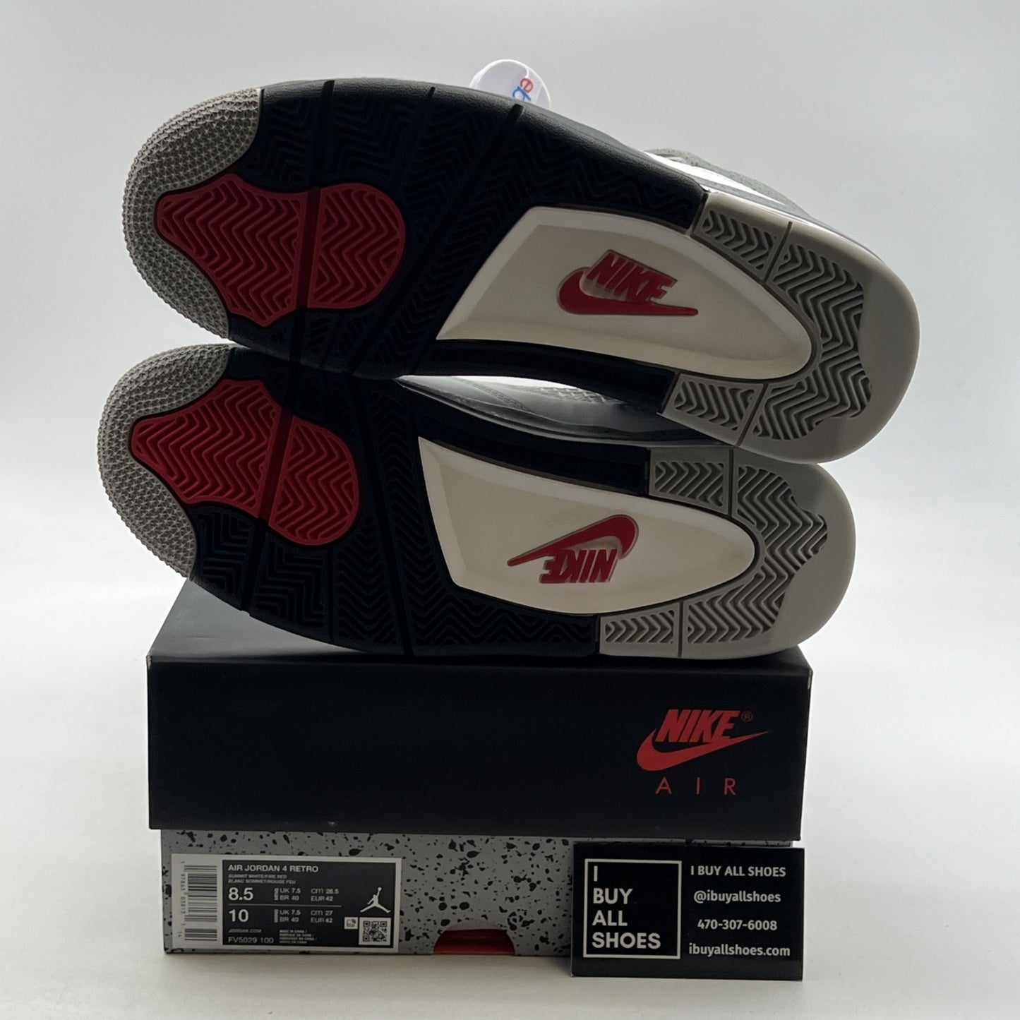Size 8.5 - Air Jordan 4 Retro OG 2025 White Cement (FV5029-100)