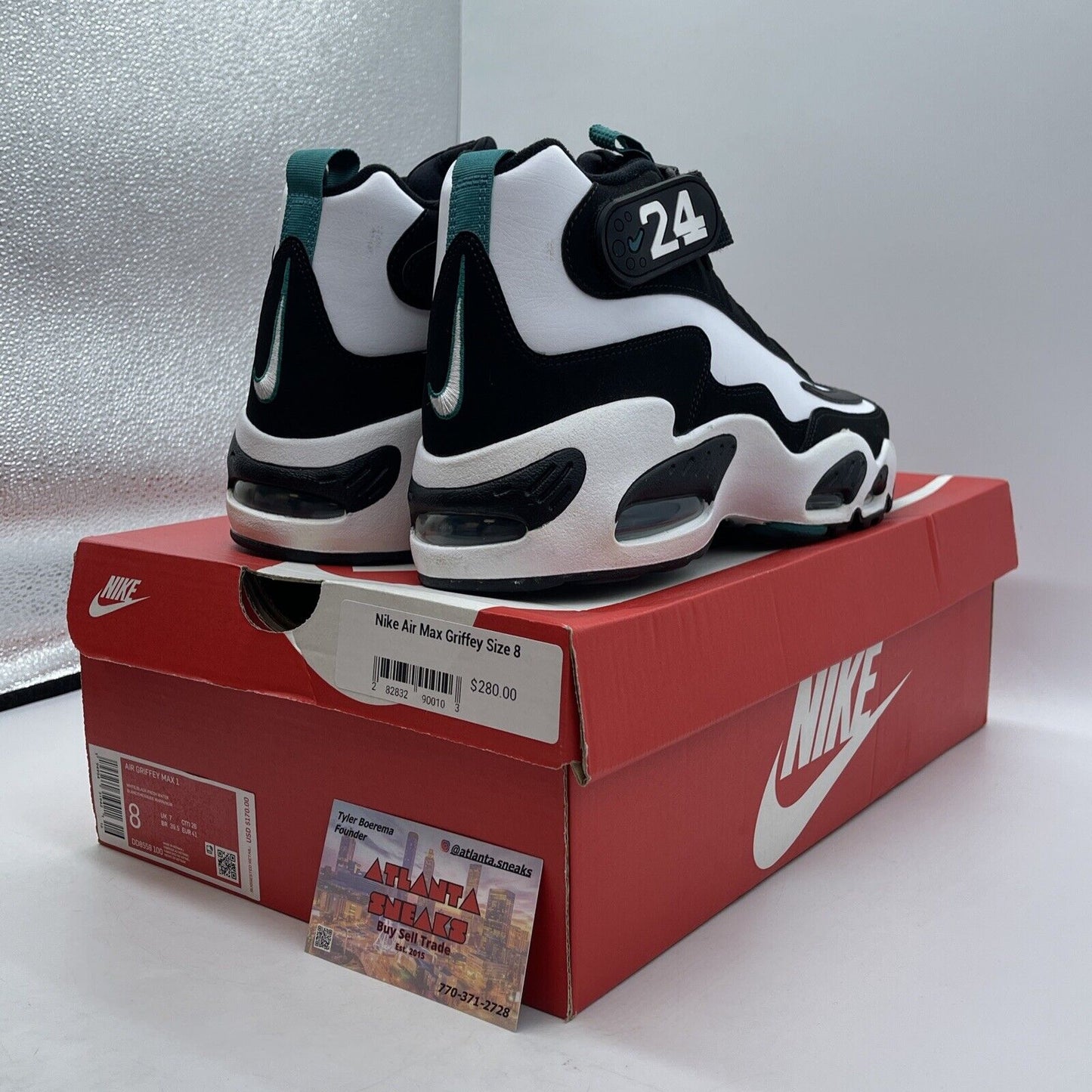 Size 8 - Nike Air Raid White Black Blue Red Suede Leather (DD8559-100)