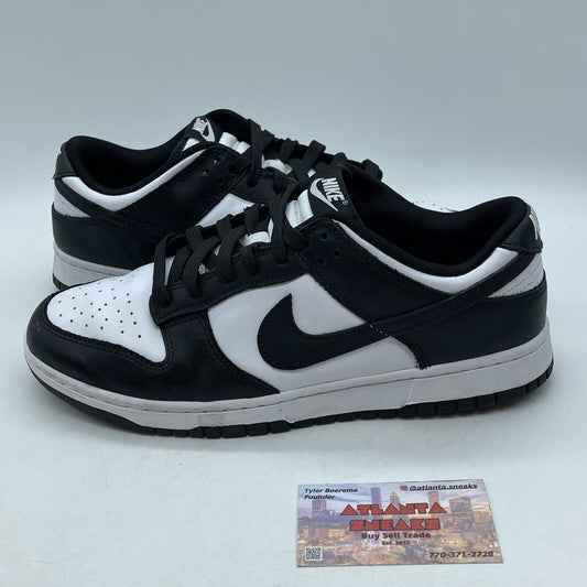 Size 9.5 - Nike Dunk Low Black White Leather (DD1391-100)