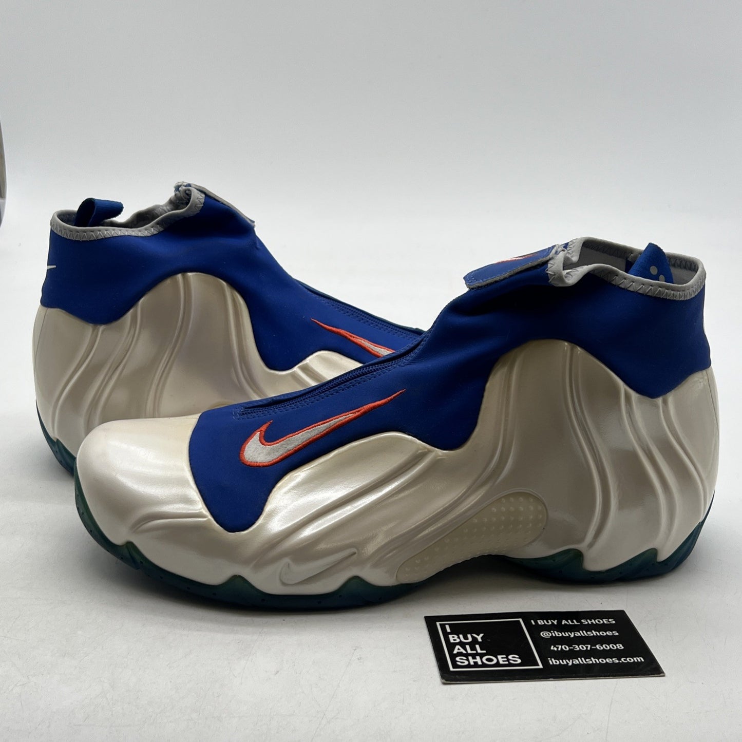 Size 10.5 - Nike Air Flightposite Knicks White Blue New York (642307-100)