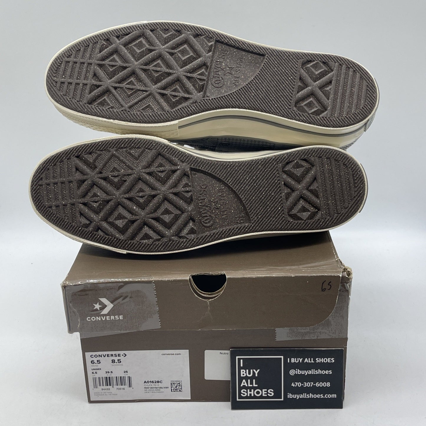 Size 6.5 - Converse Notre x Chuck 70 High Textile Grey Suede (DD1391-400)