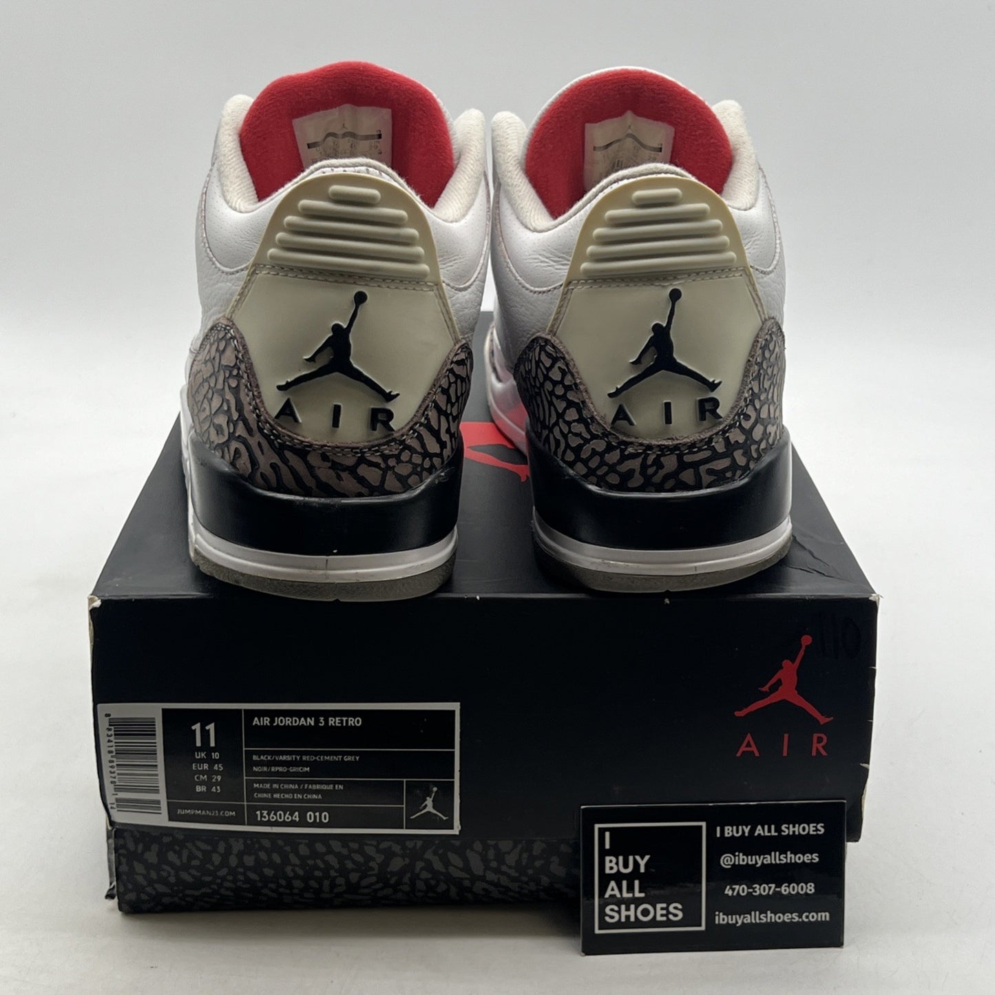 Size 11 - Air Jordan 3 Retro release 2011 (136064-010)