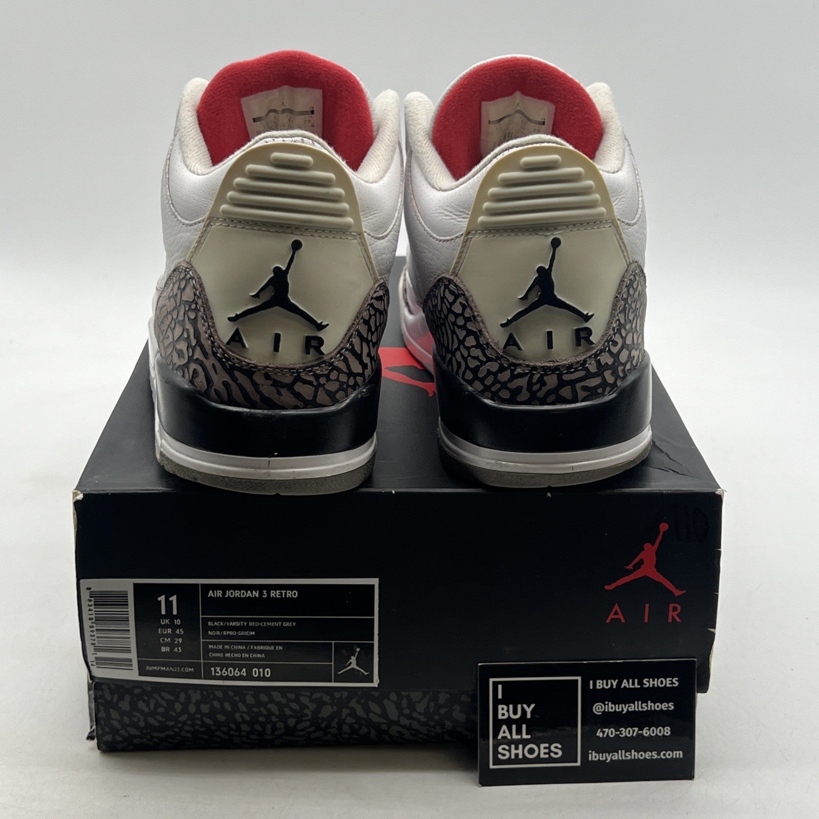 Size 11 - Air Jordan 3 Retro release 2011 (136064-010)