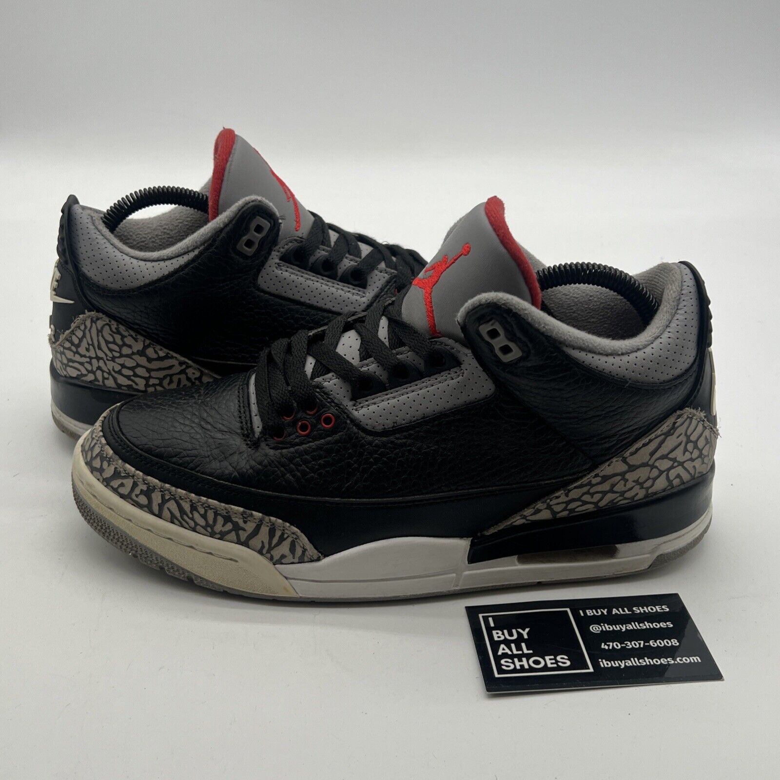 Size 8 - Air Jordan 3 Retro OG Mid Black Cement (854262-001)