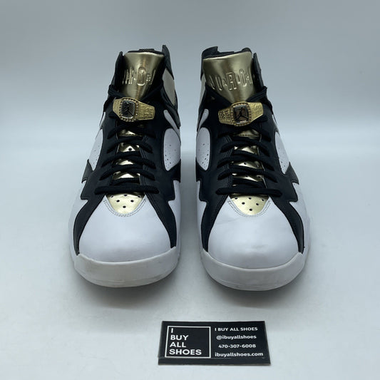 Size 14 - Air Jordan 7 Retro Champagne Black White Gold Leather (725093-140)