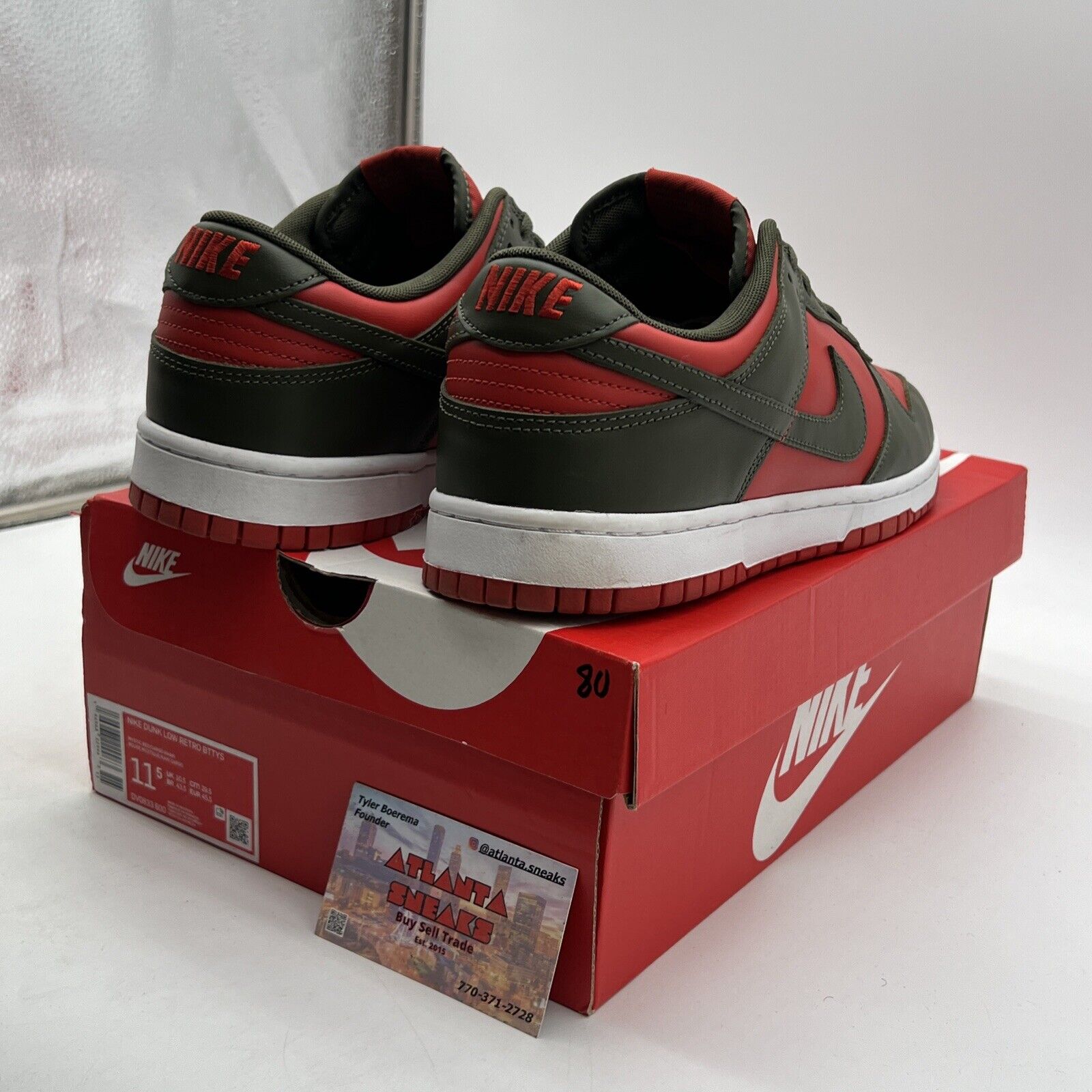 Size 11.5 - Nike Dunk Low Cargo Khaki Mystic Red (DV0833-600)