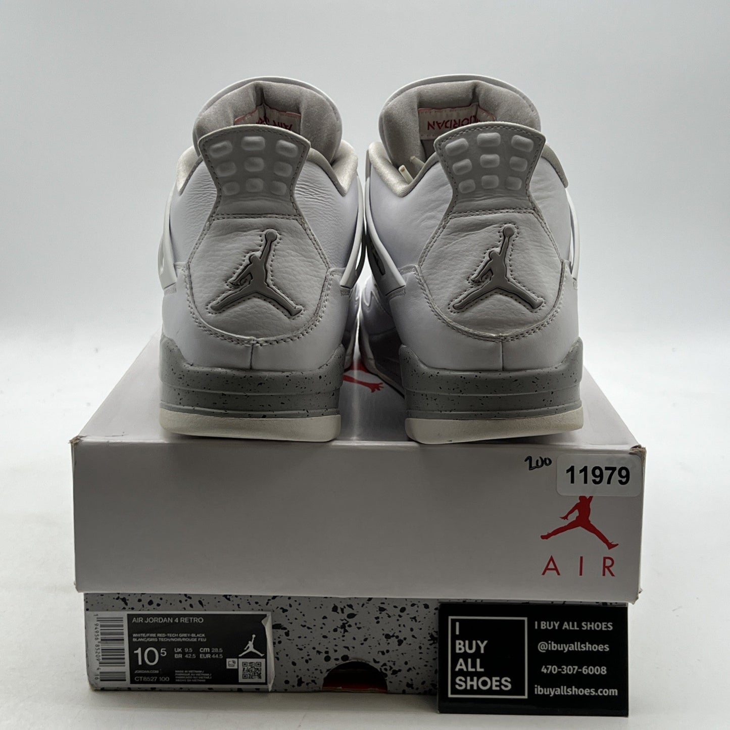 Size 10.5 - Air Jordan 4 Retro Mid White Oreo (CT8527-100)
