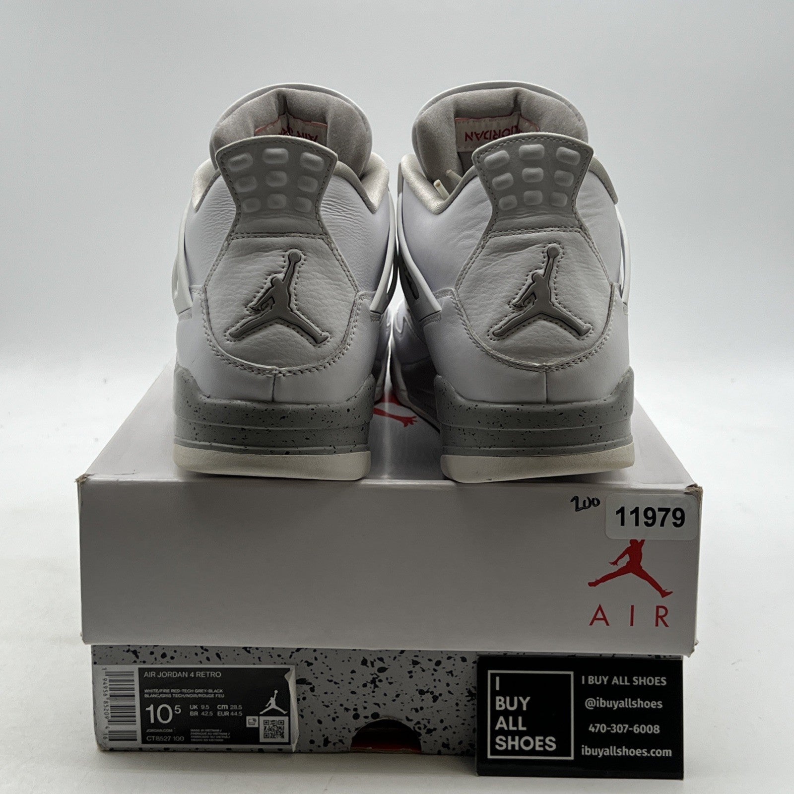 Size 10.5 - Air Jordan 4 Retro Mid White Oreo (CT8527-100)