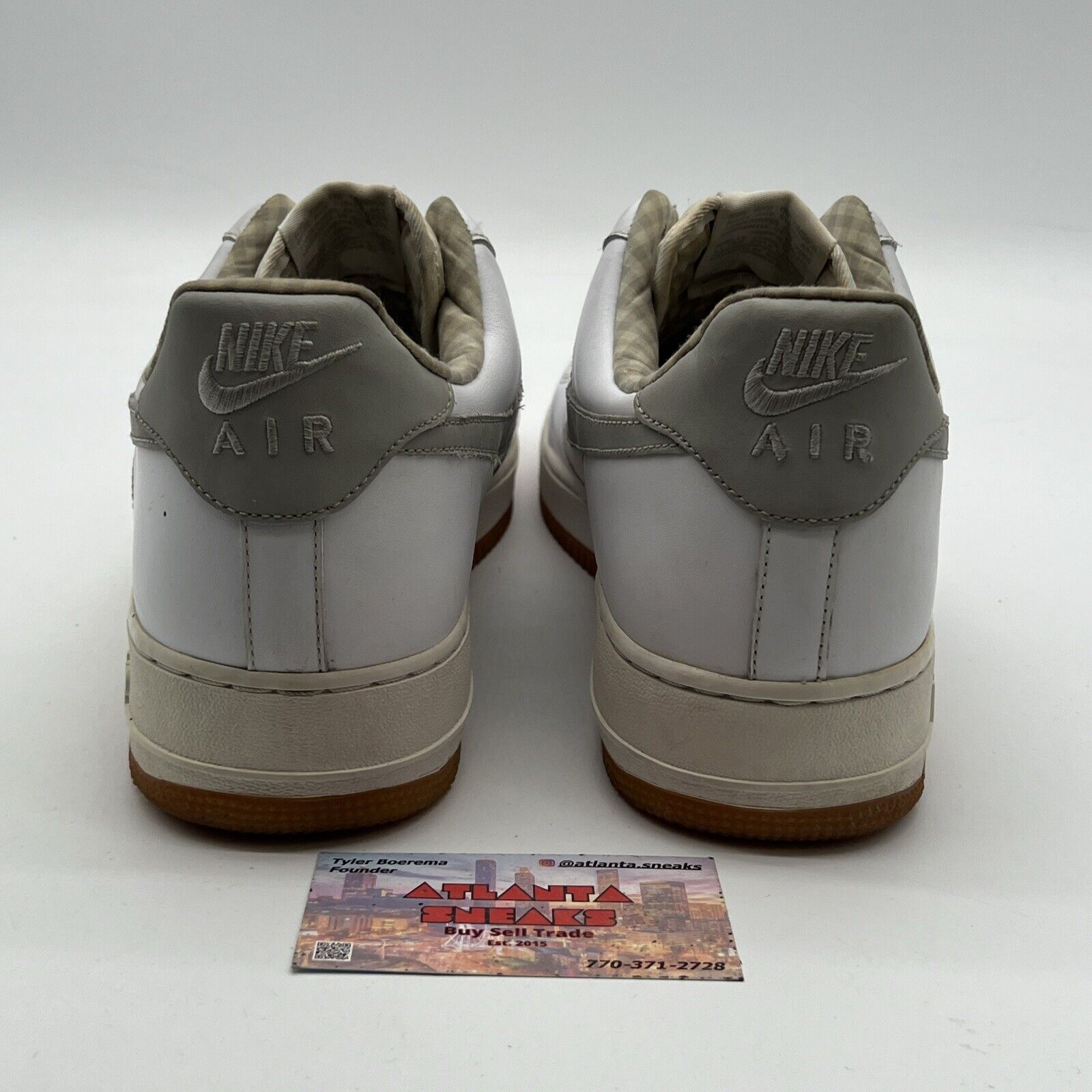 Size 12 - NIKE AIR FORCE 1 07 WHITE-TECH GREY (315122-169)