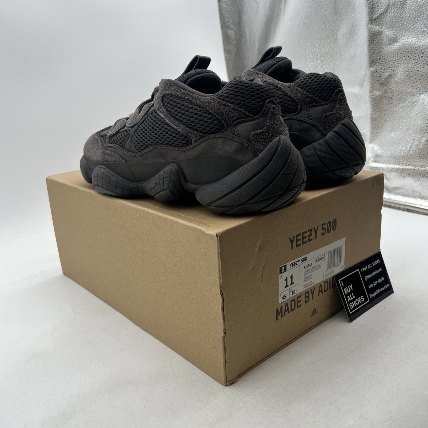 Size 11 - adidas Yeezy 500 Low Utility Black (F36640)
