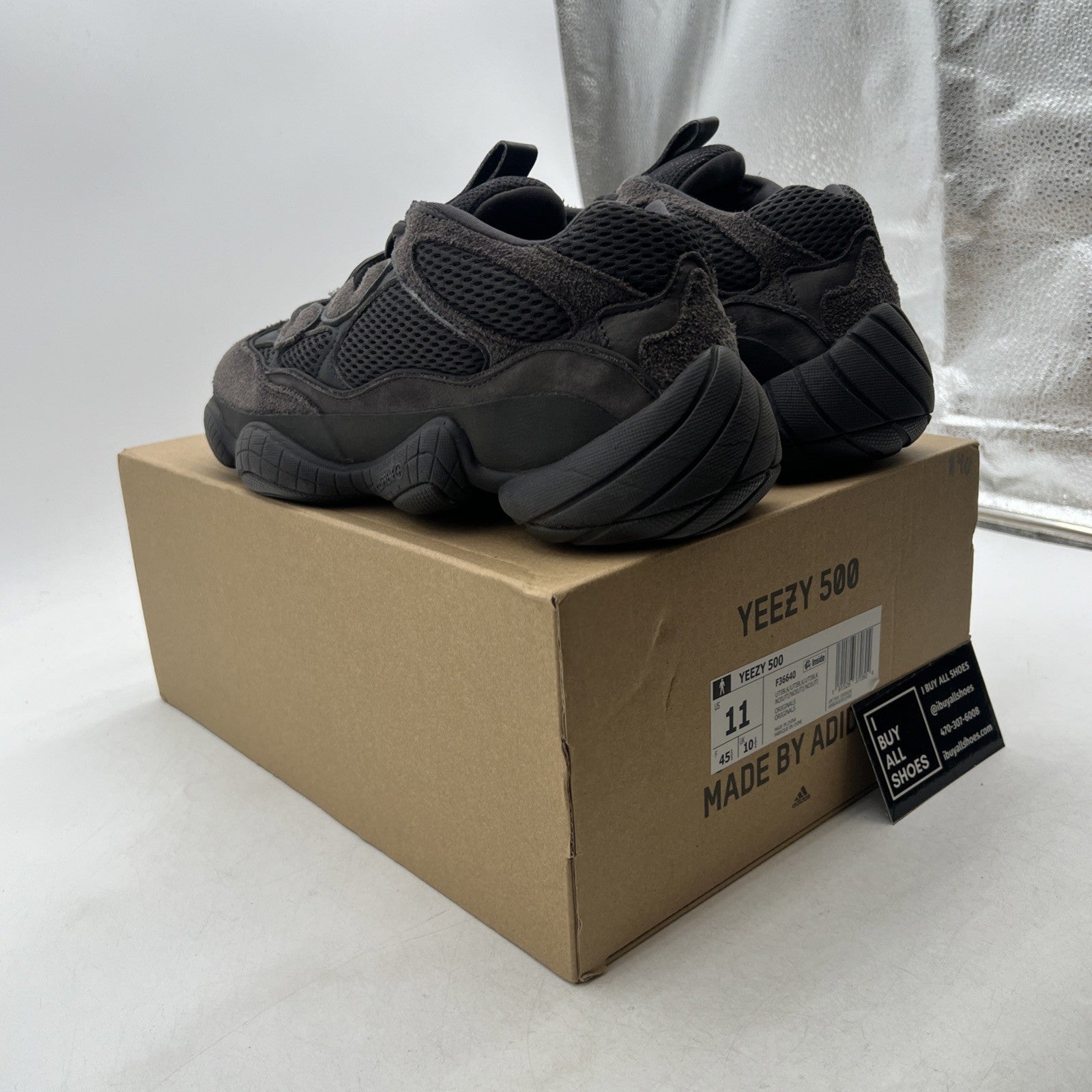 Size 11 - adidas Yeezy 500 Low Utility Black (F36640)