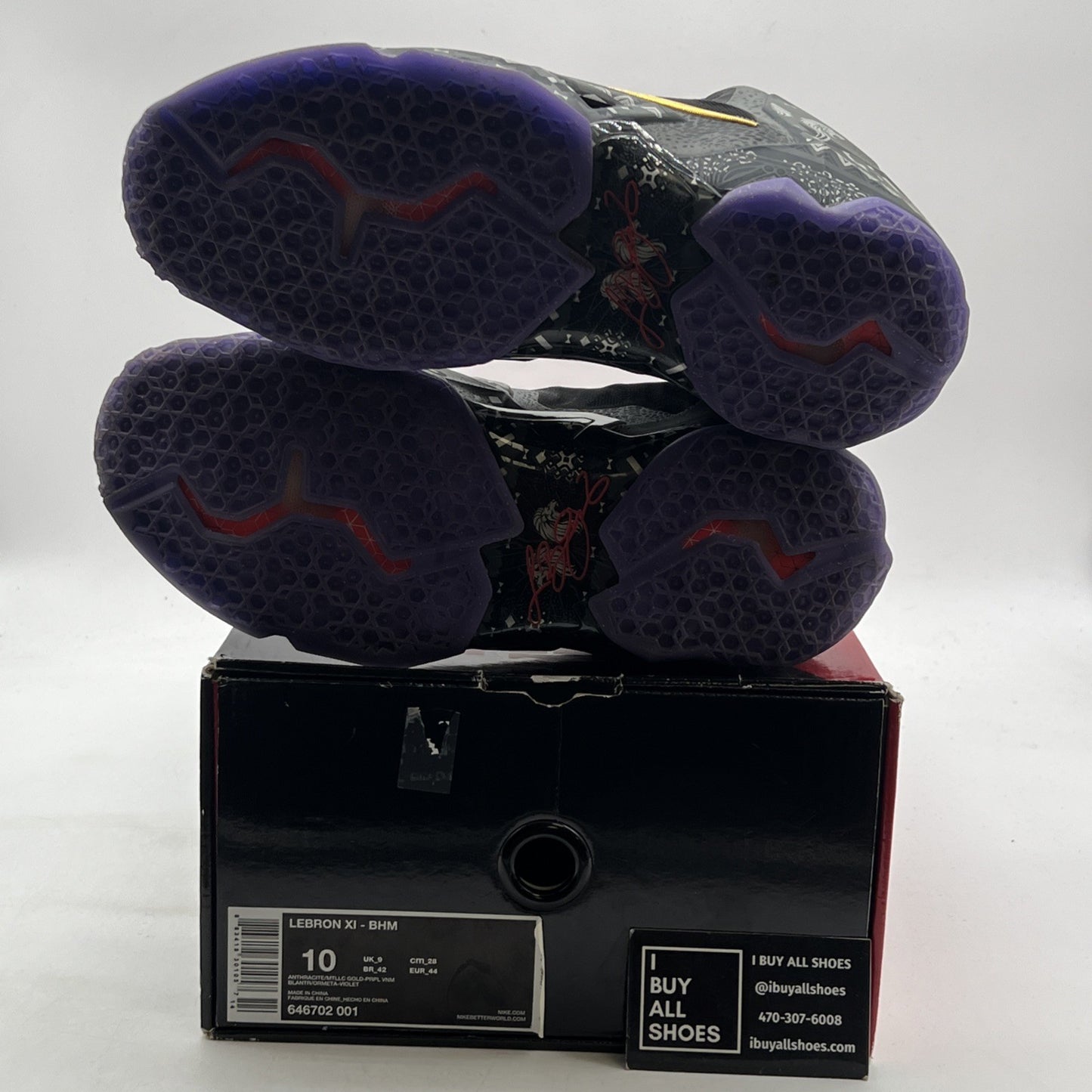 Size 10 - Nike LeBron 11 BHM - (646702-001)