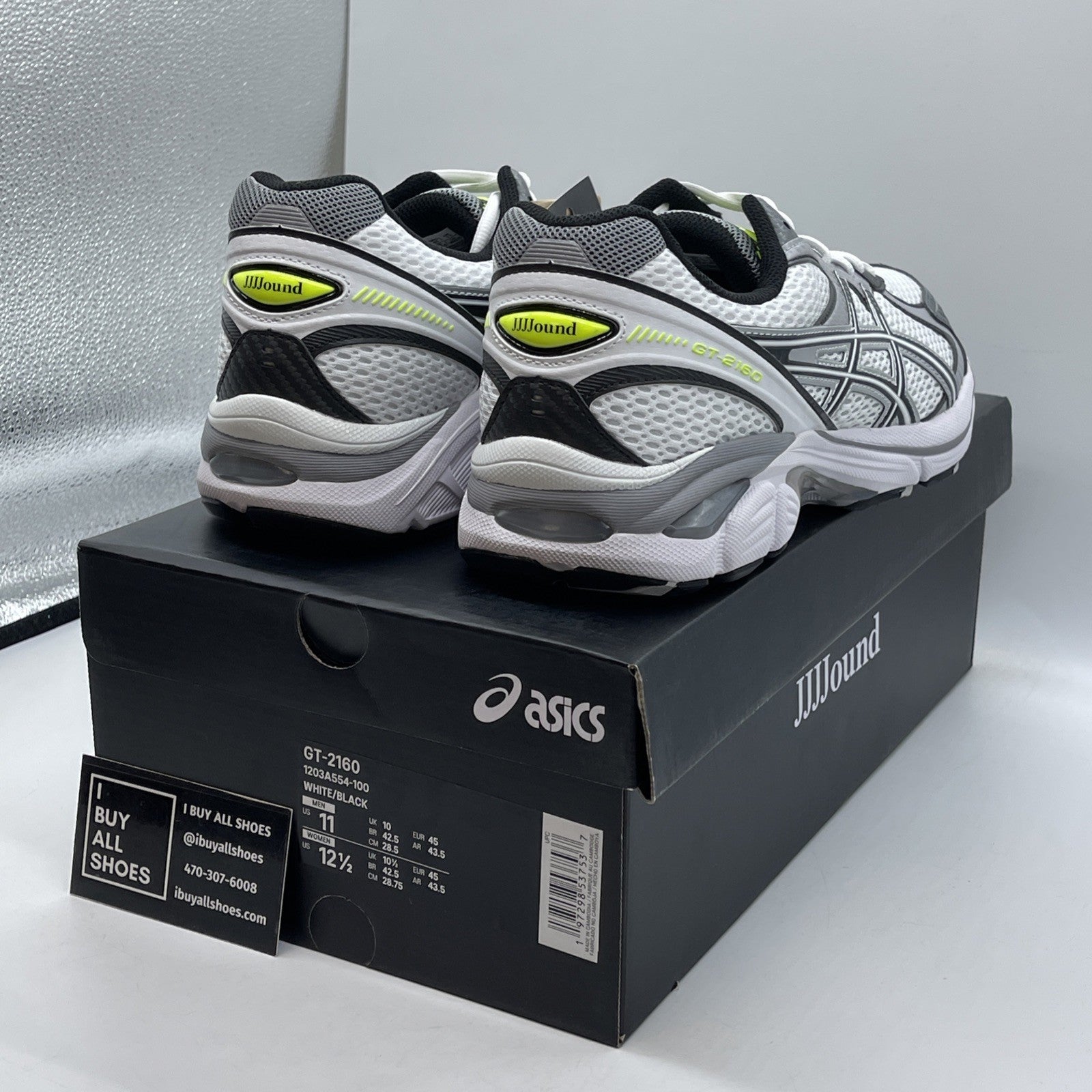 Size 11 - Asics GT-2160 "JJJJOUND WHITE" 2024 1203A554 100 (9086-37)