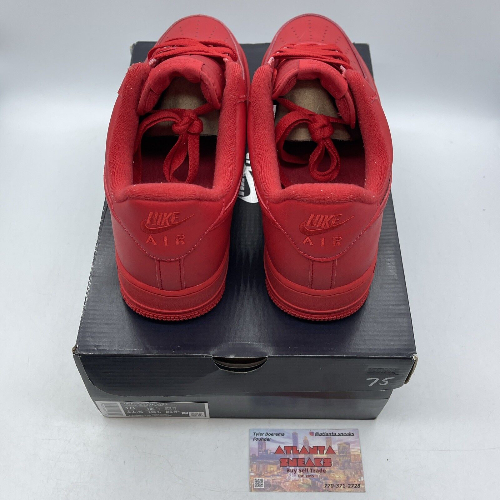 Size 10 - Nike Air Force 1 Low Triple Red Leather (CW6999-600)